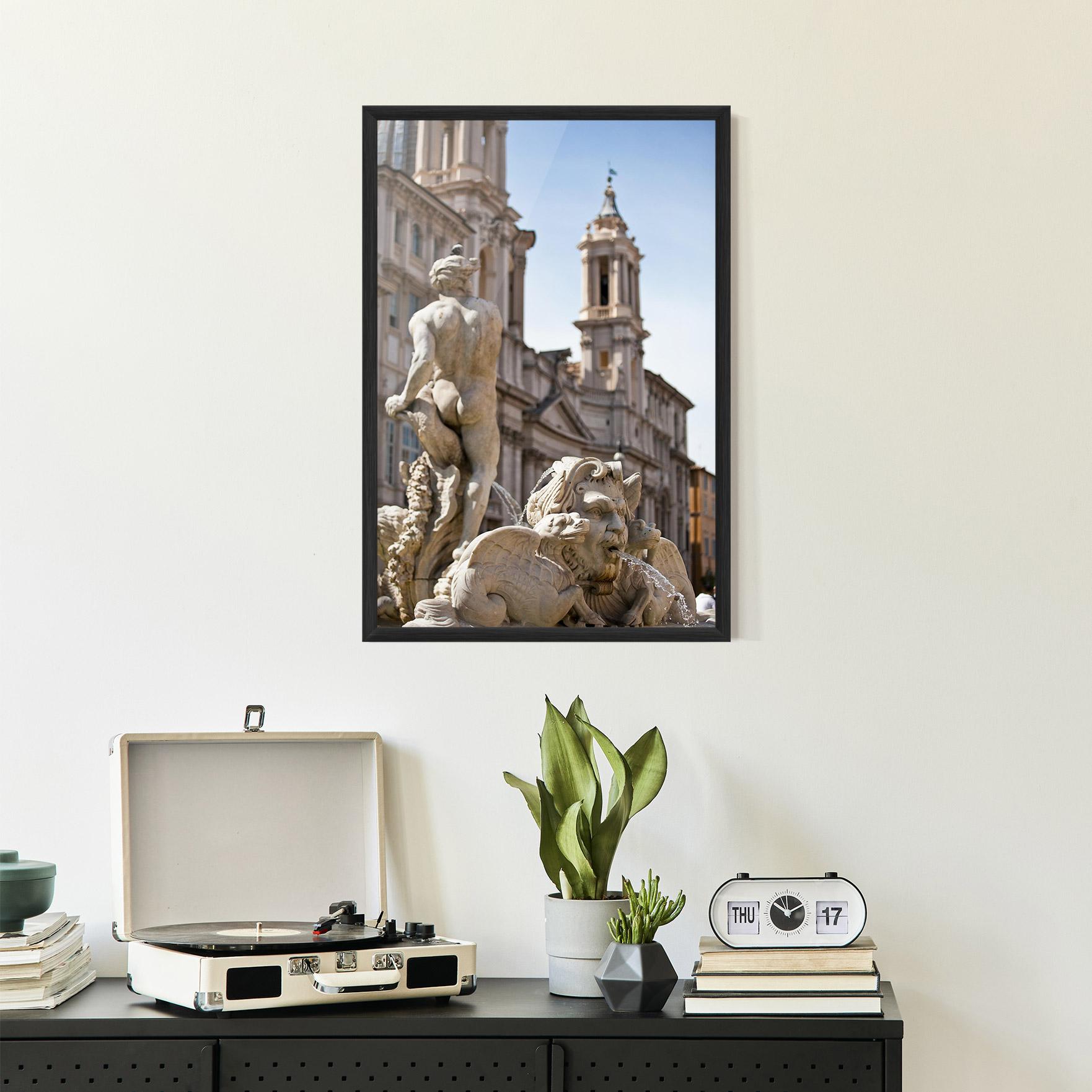 Gerahmte Poster Baroque Statue Italy mockup 2