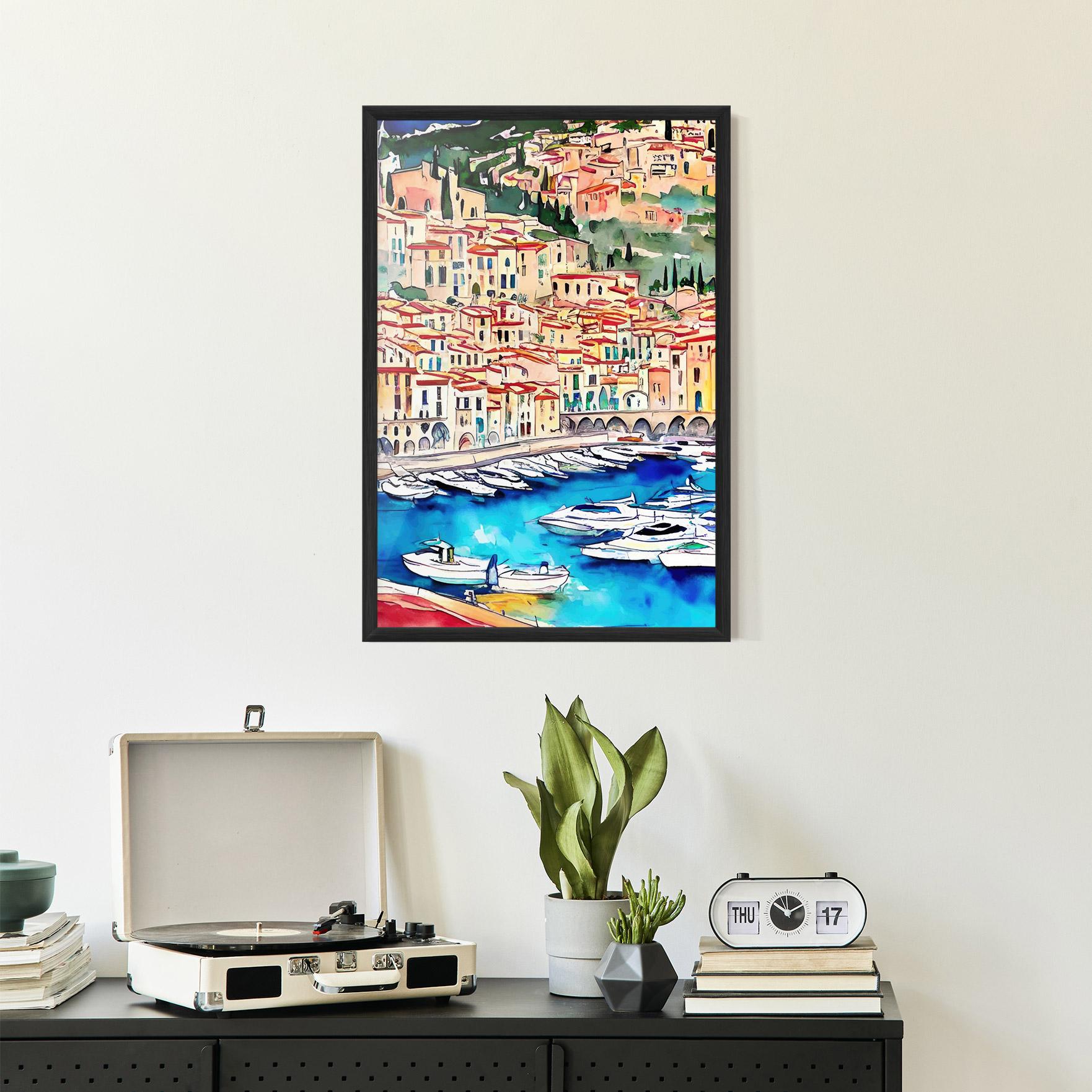 Gerahmte Poster French City mockup 2