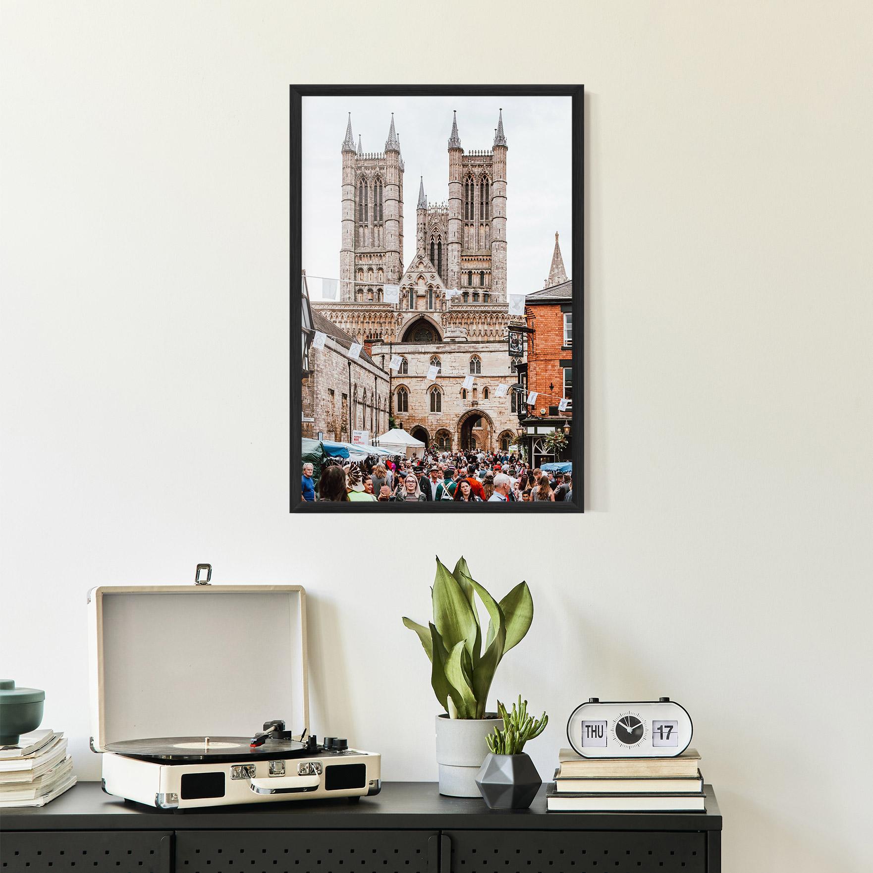 Gerahmte Poster Lincoln Cathedral mockup 2
