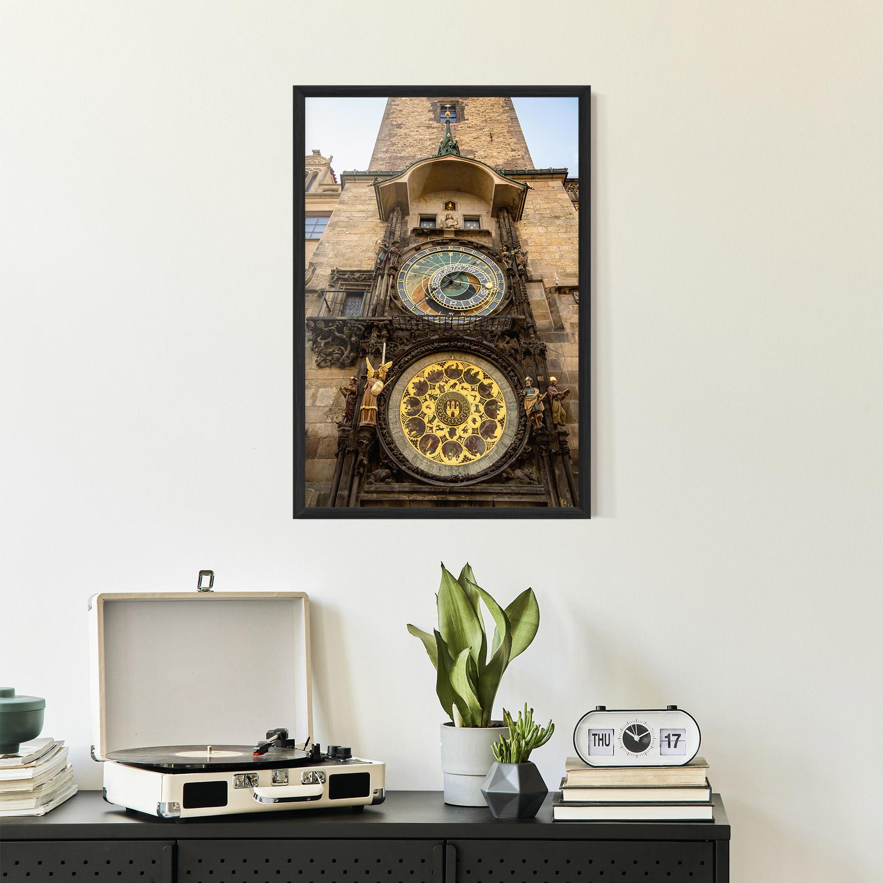 Gerahmte Poster Prague Clock mockup 2
