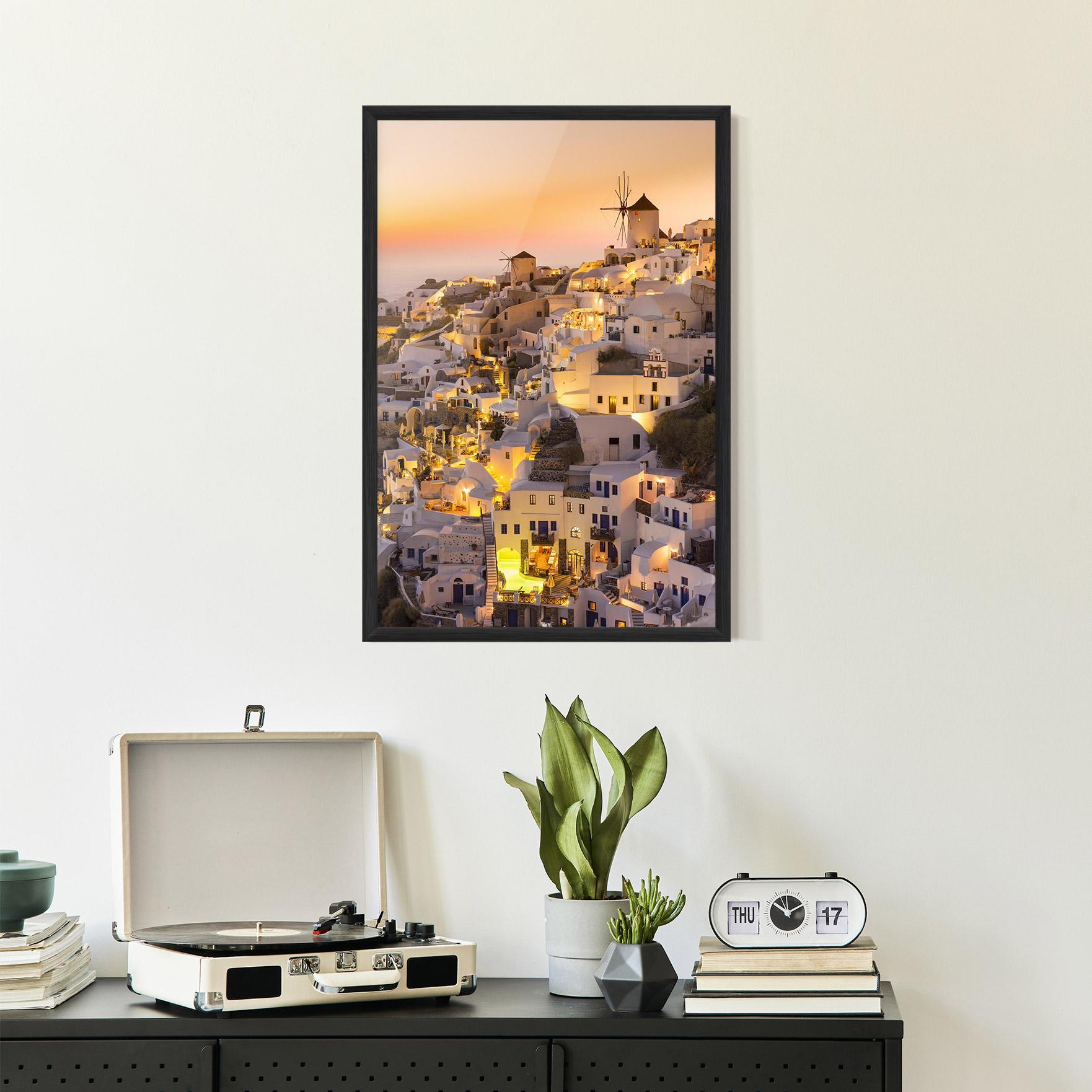 Gerahmte Poster Santorini Greece mockup 2