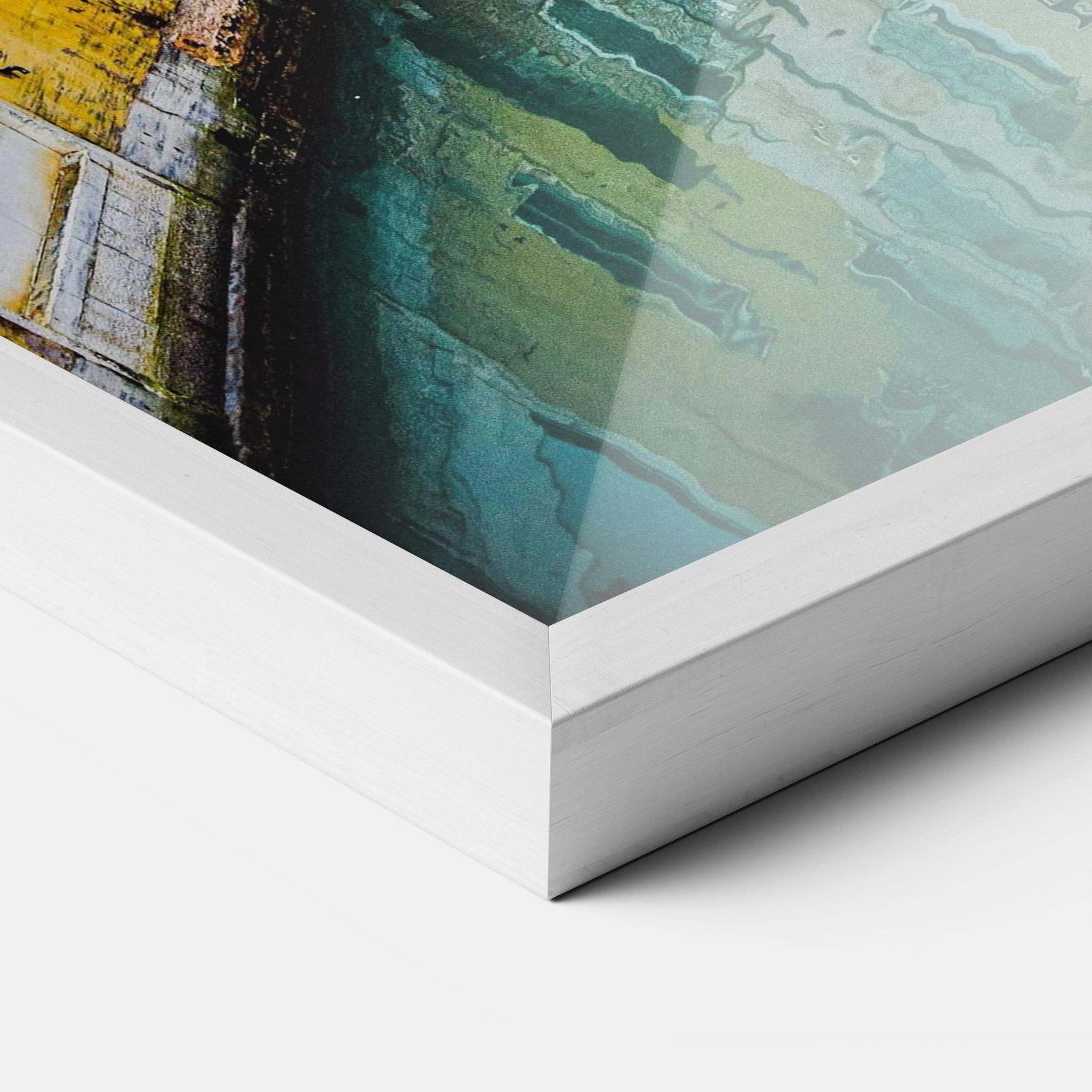 Gerahmte Poster Colorful Water Building mockup 3