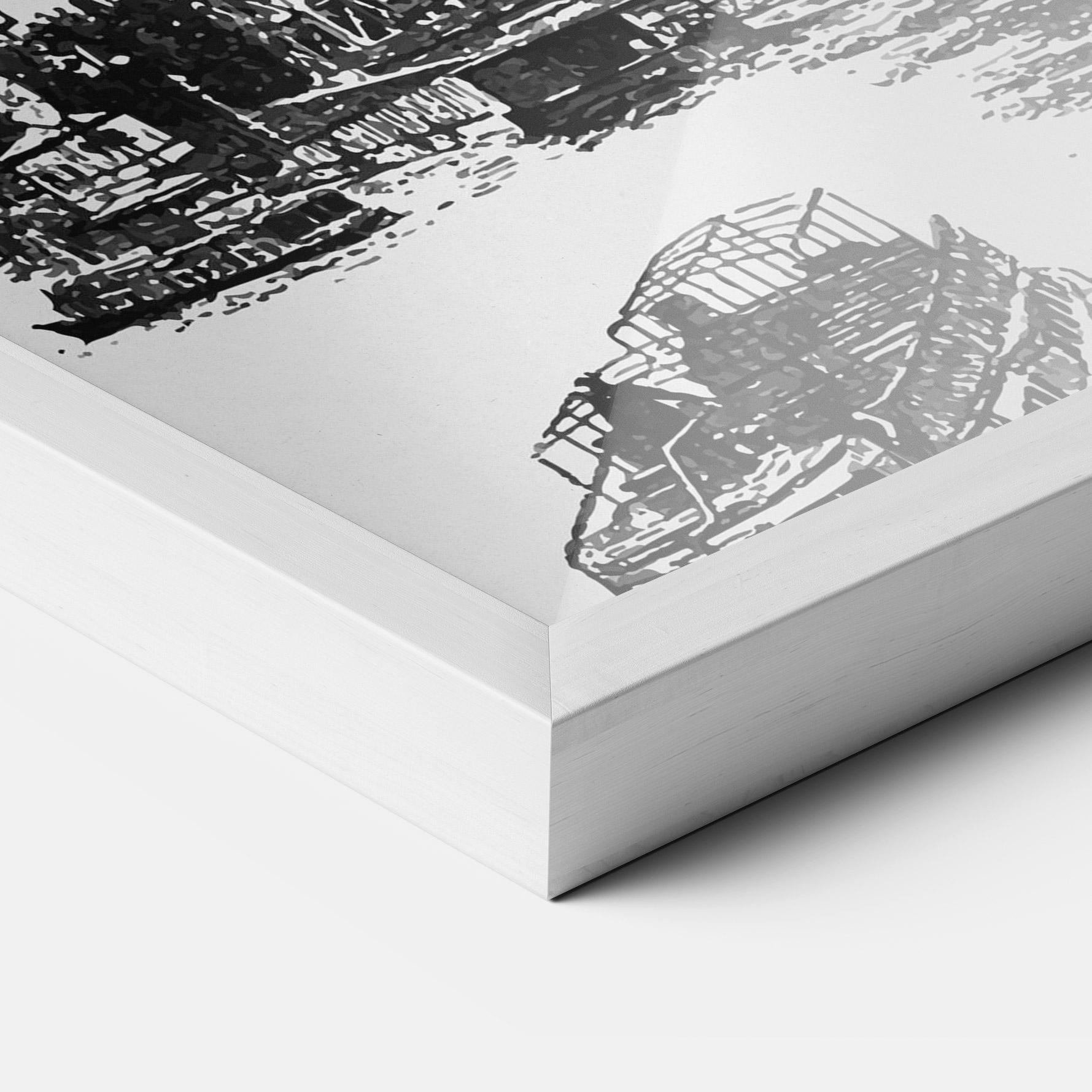 Gerahmte Poster Eiffel Tower Drawing mockup 3