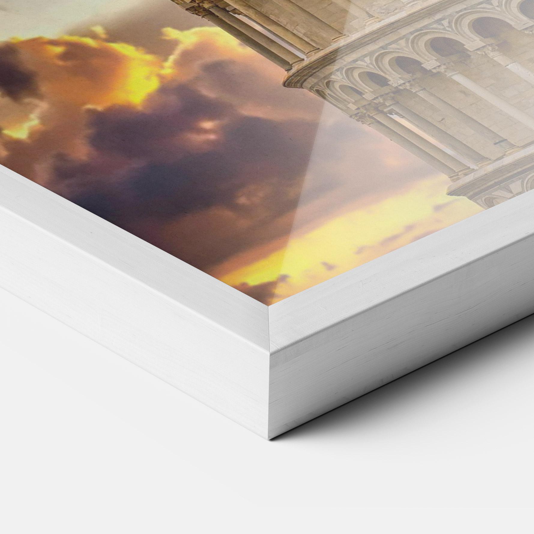 Gerahmte Poster Tower Of Pisa Sunset mockup 3