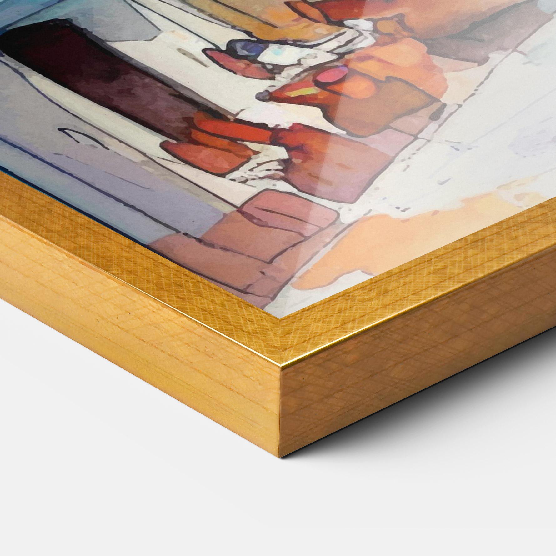 Gerahmte Poster France Watercolor mockup 3