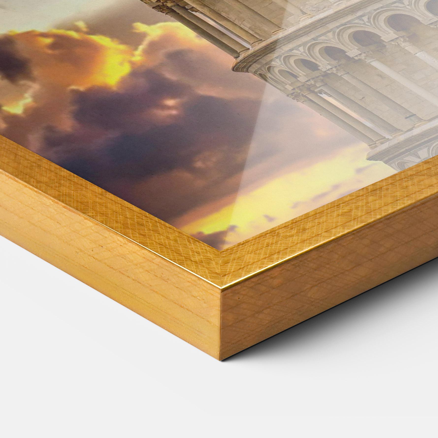 Gerahmte Poster Tower Of Pisa Sunset mockup 3