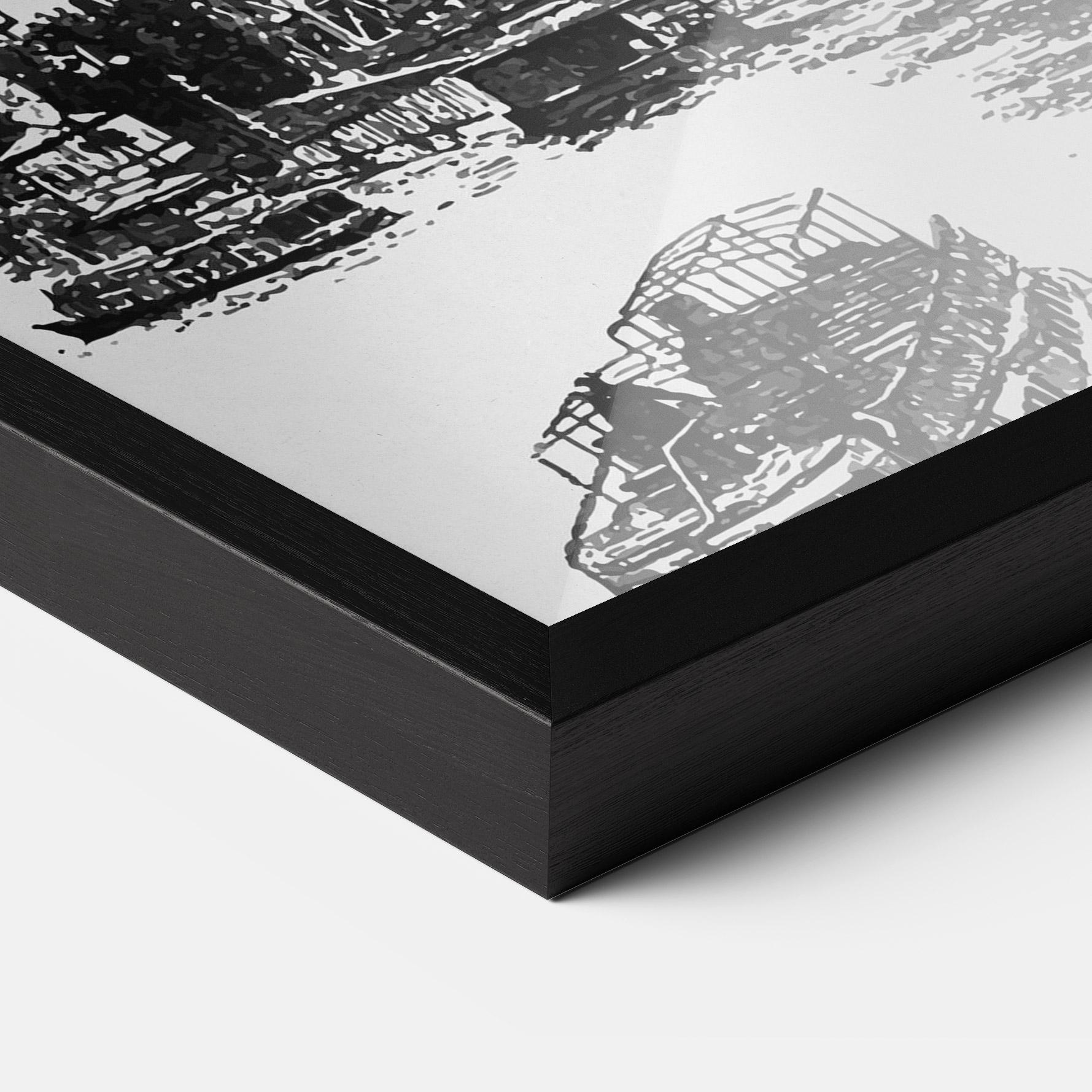 Gerahmte Poster Eiffel Tower Drawing mockup 3