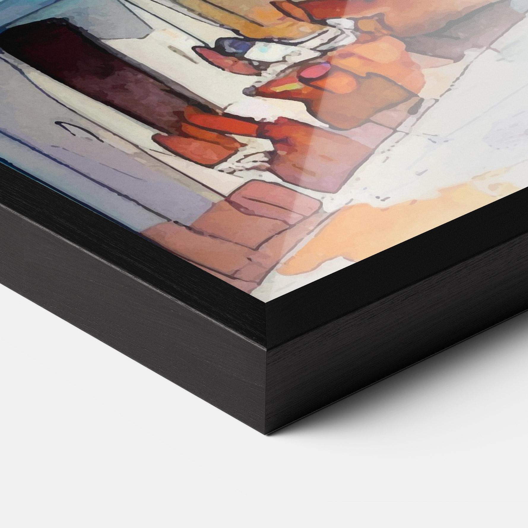 Gerahmte Poster France Watercolor mockup 3