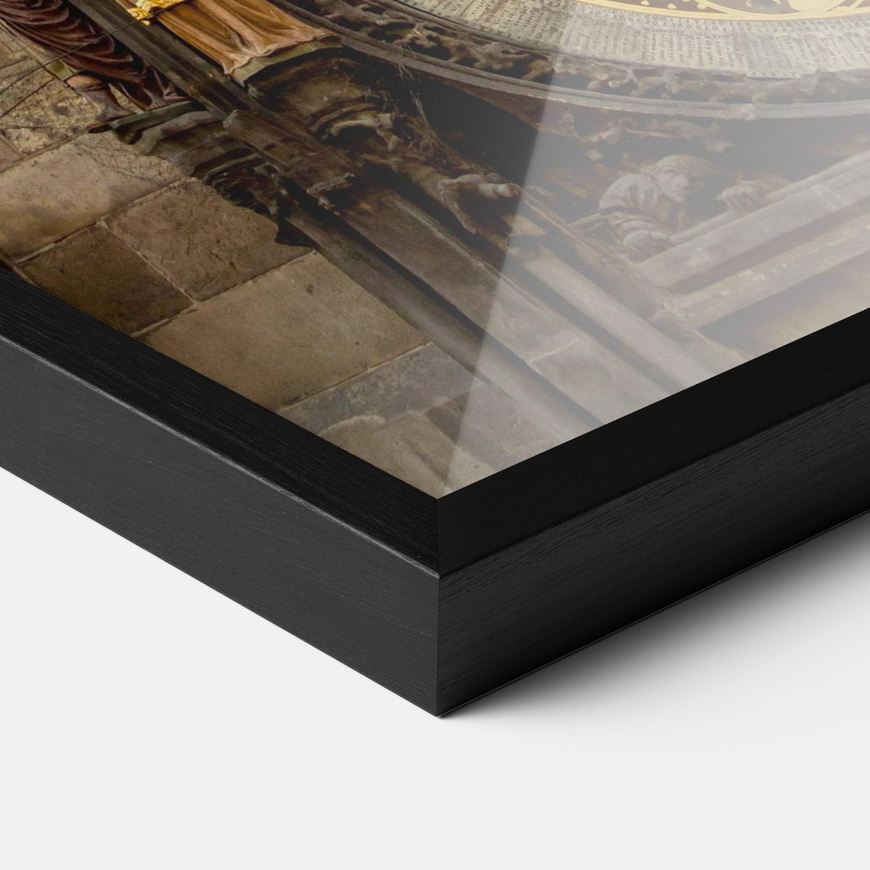 Gerahmte Poster Prague Clock mockup 3