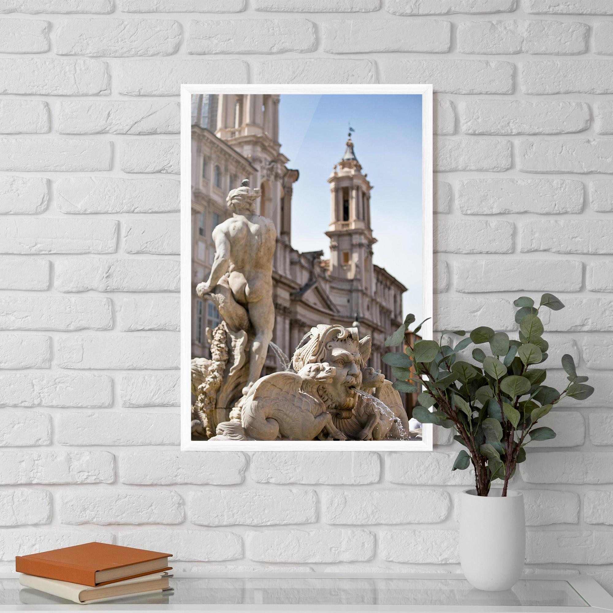 Gerahmte Poster Baroque Statue Italy mockup 5