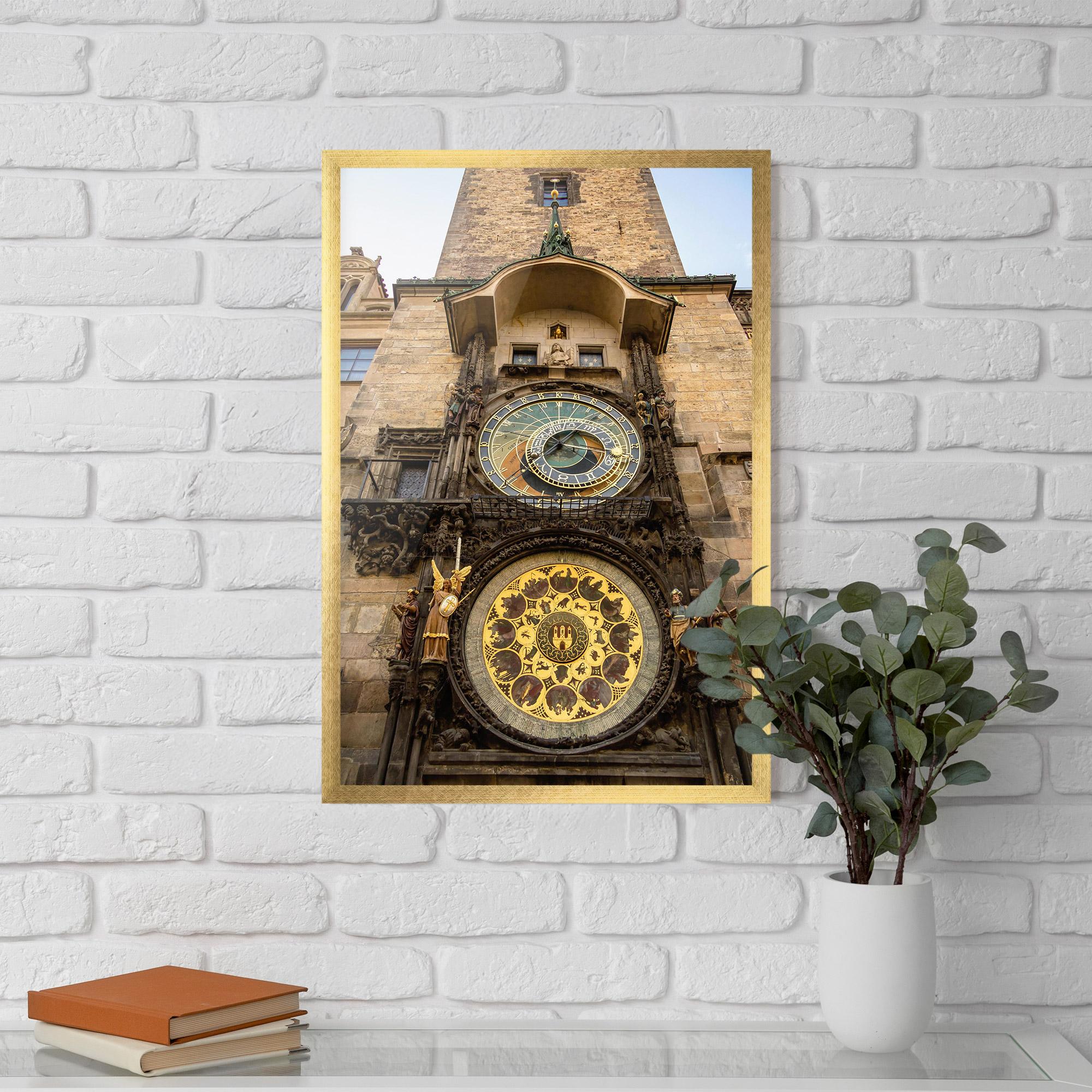 Gerahmte Poster Prague Clock mockup 5