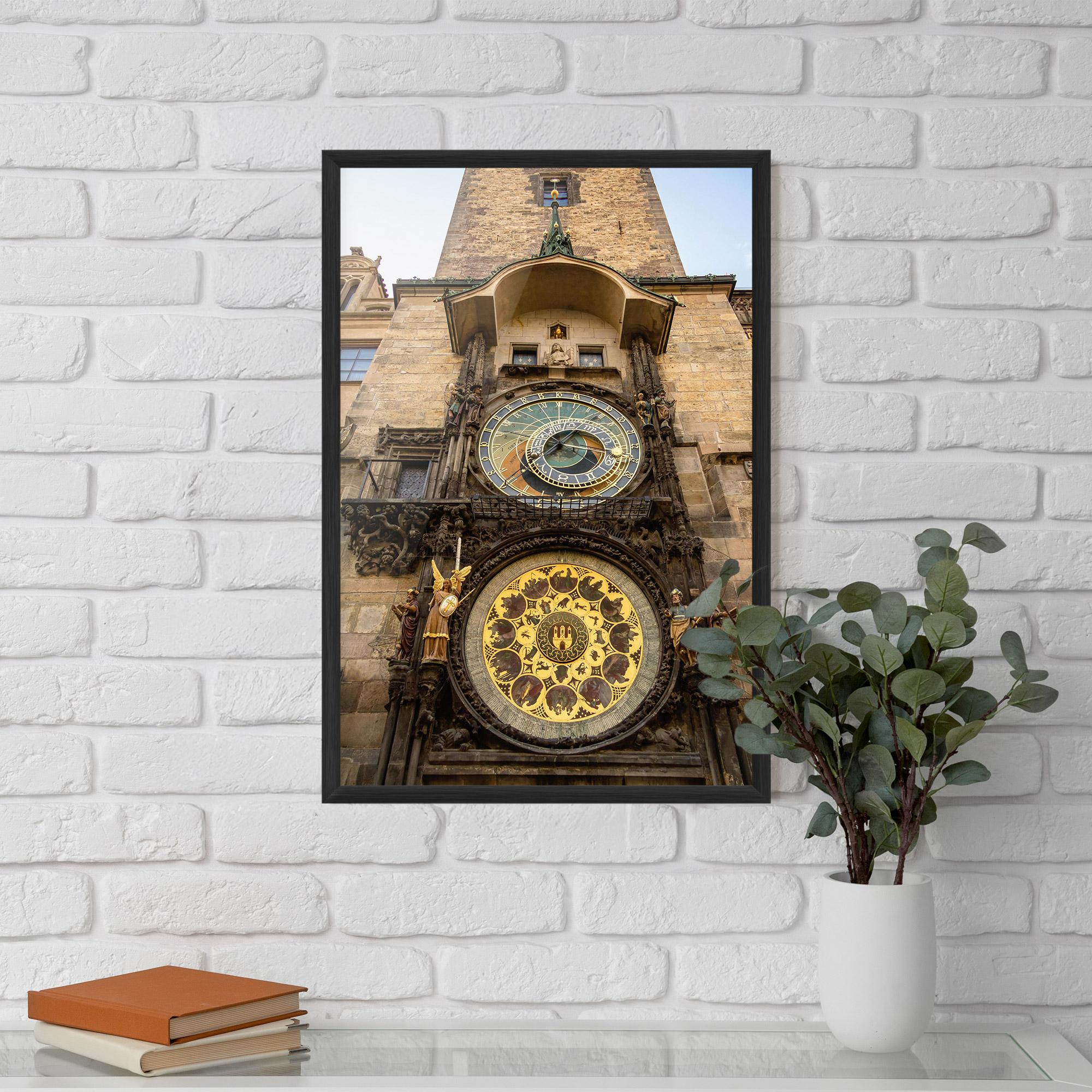 Gerahmte Poster Prague Clock mockup 5