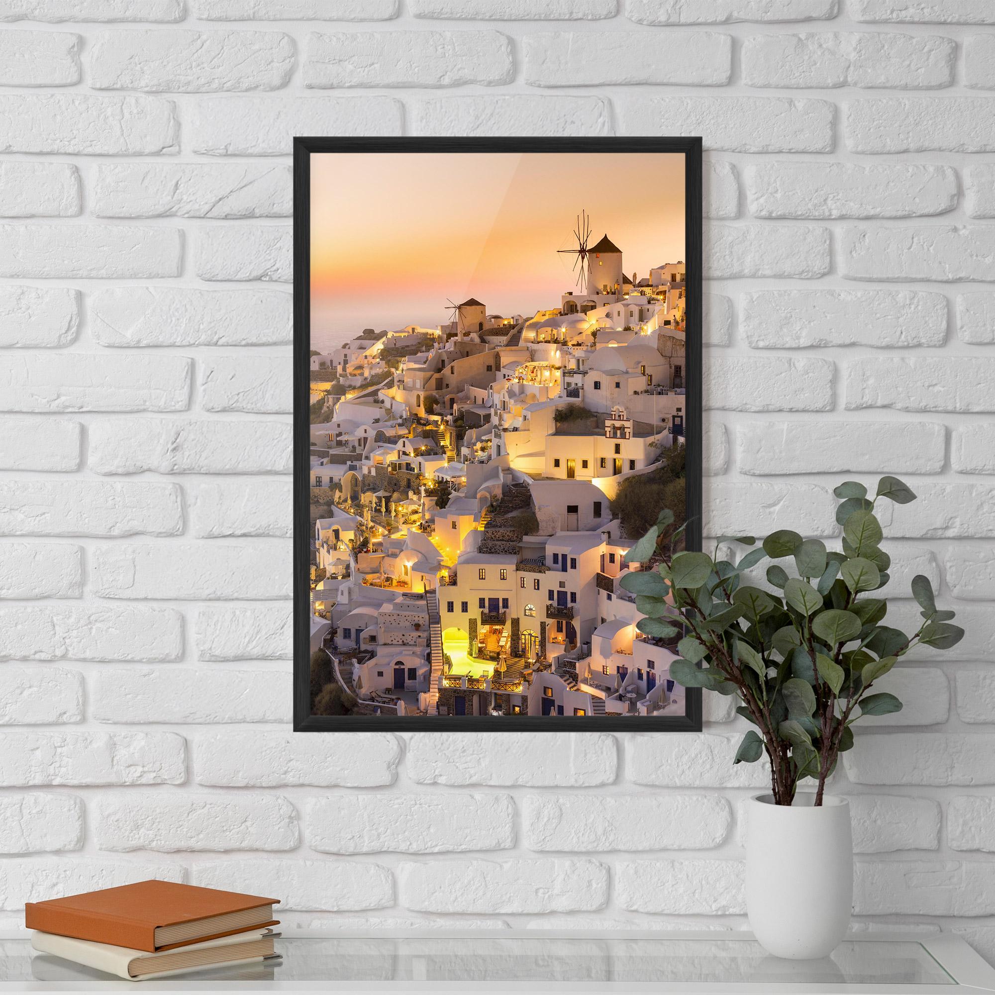 Gerahmte Poster Santorini Greece mockup 5