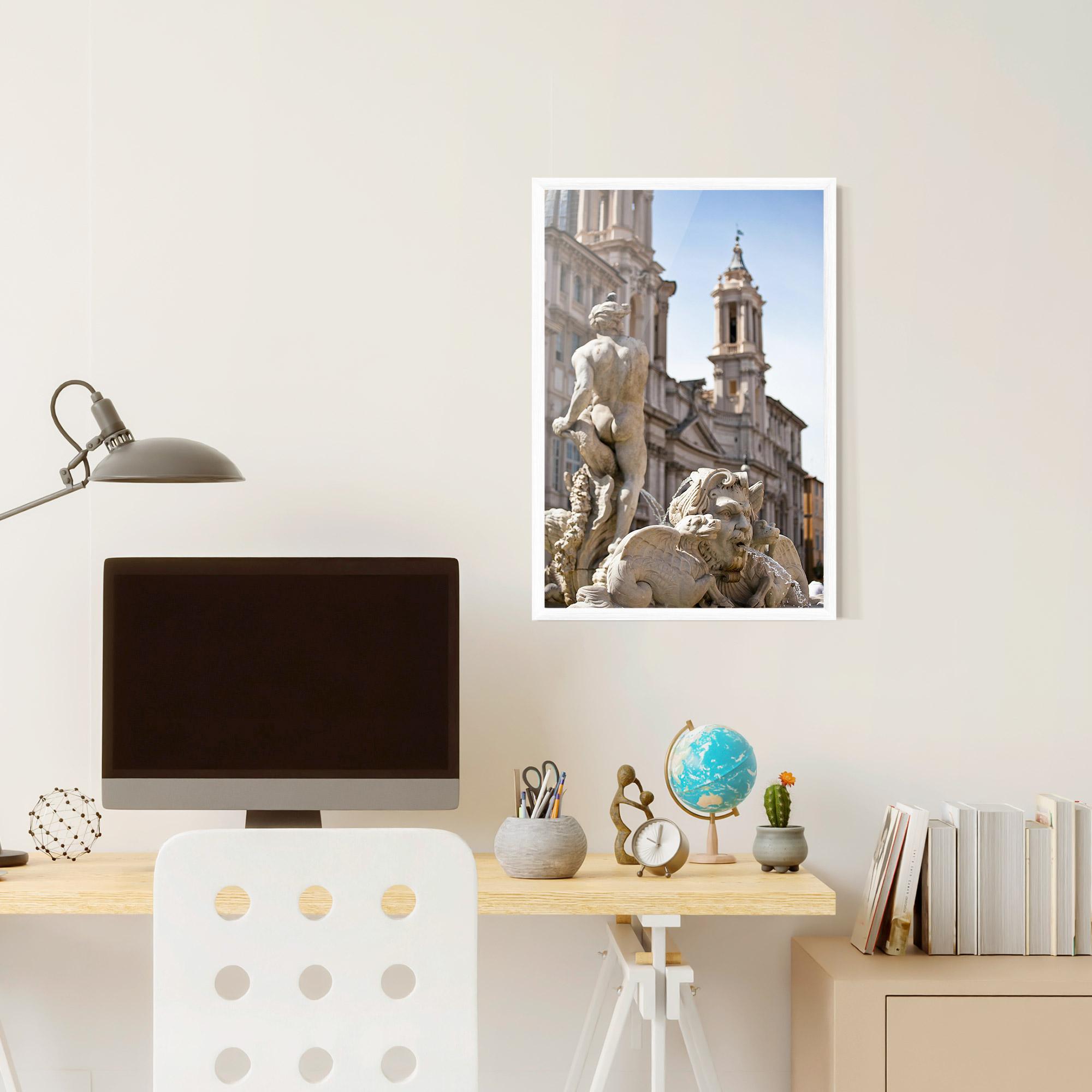 Gerahmte Poster Baroque Statue Italy mockup 6