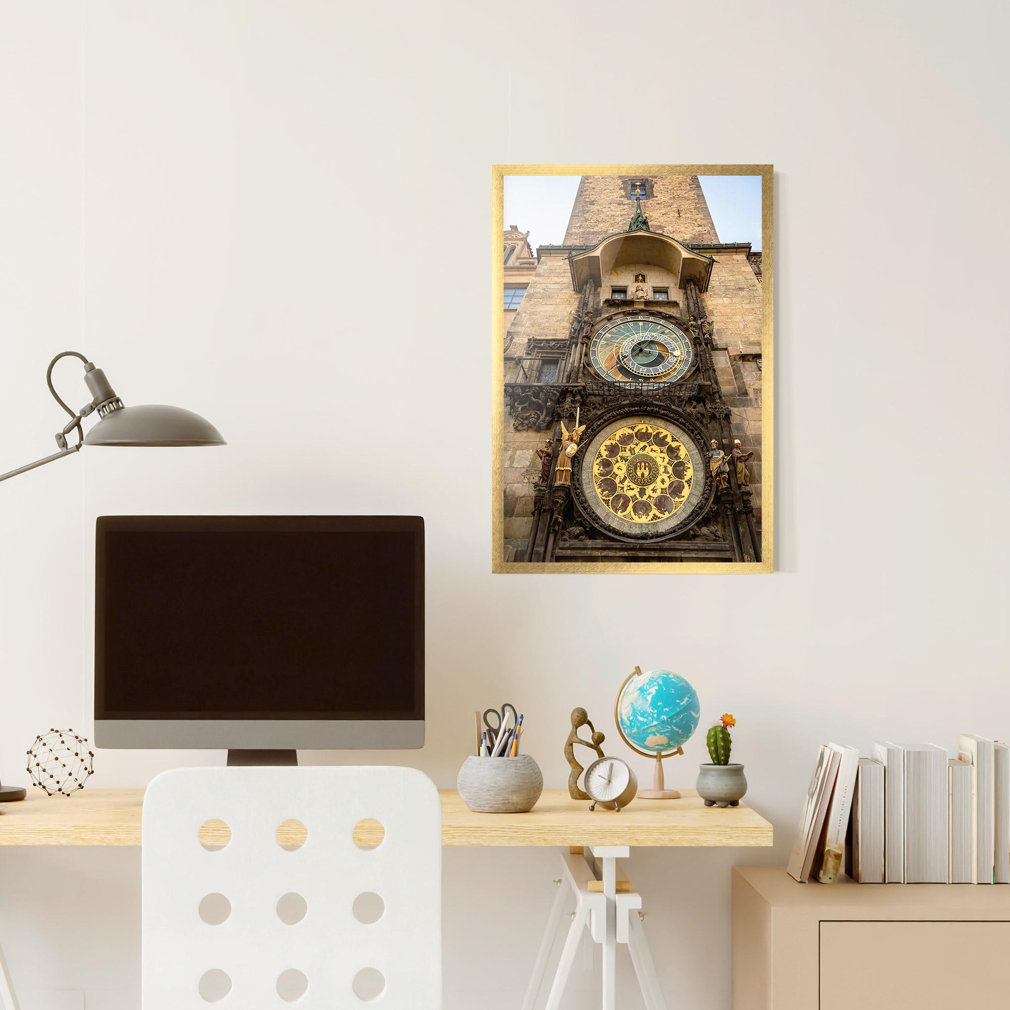 Gerahmte Poster Prague Clock mockup 6