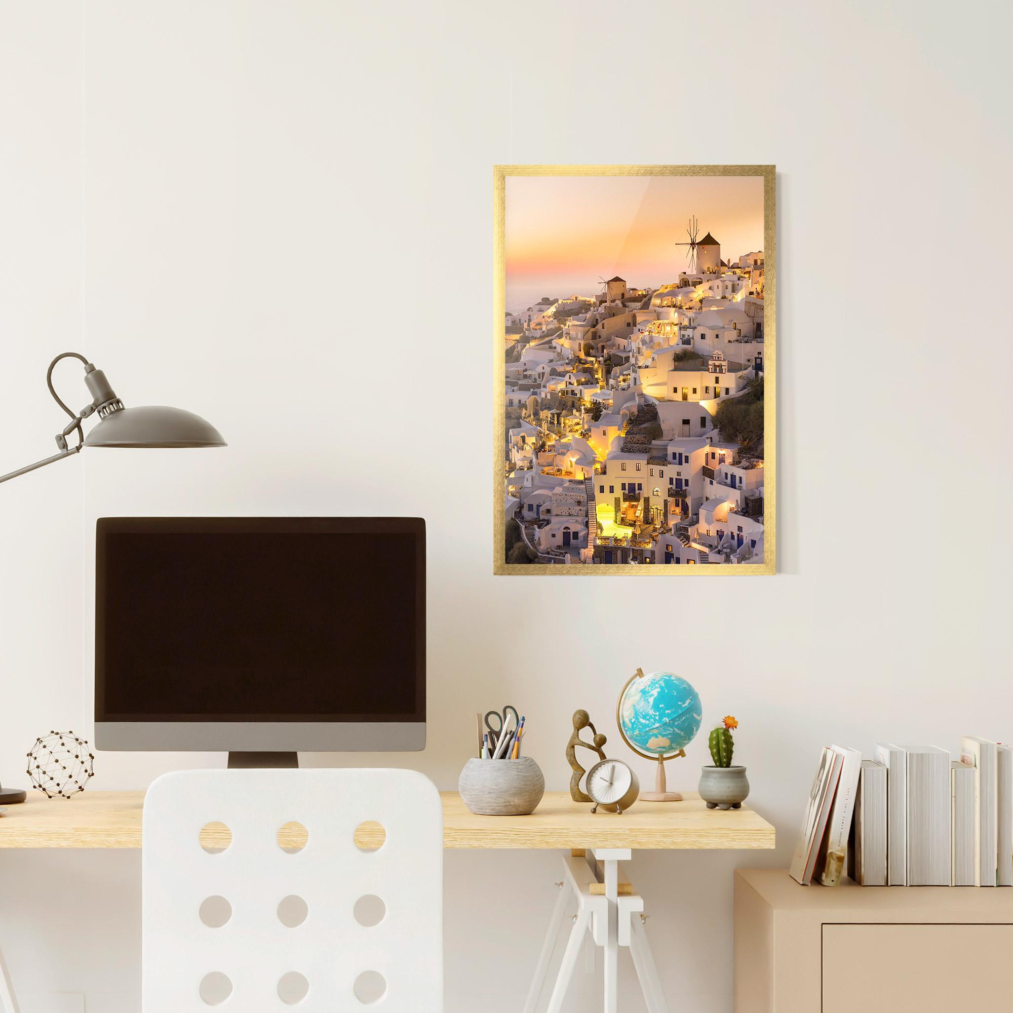 Gerahmte Poster Santorini Greece mockup 6