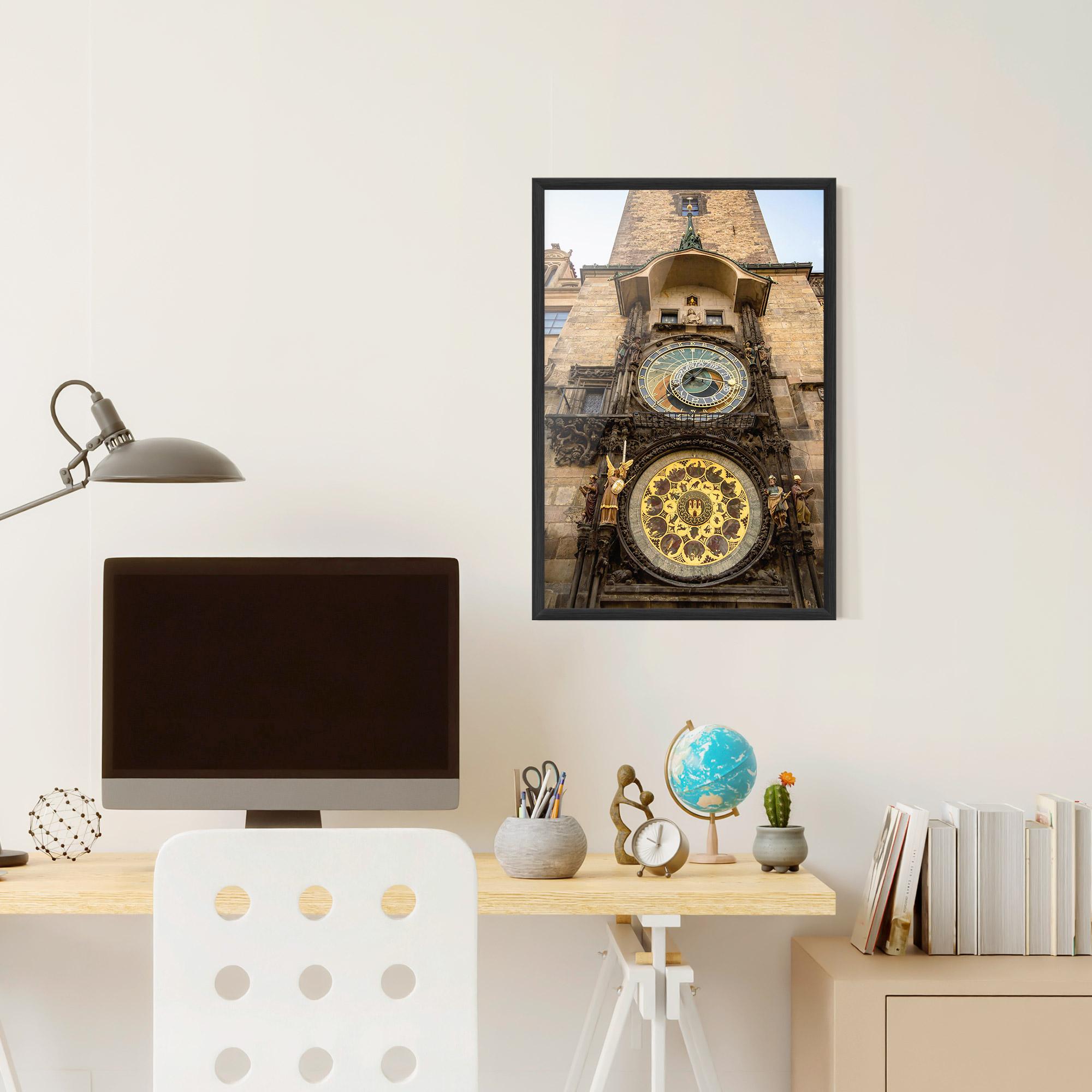 Gerahmte Poster Prague Clock mockup 6