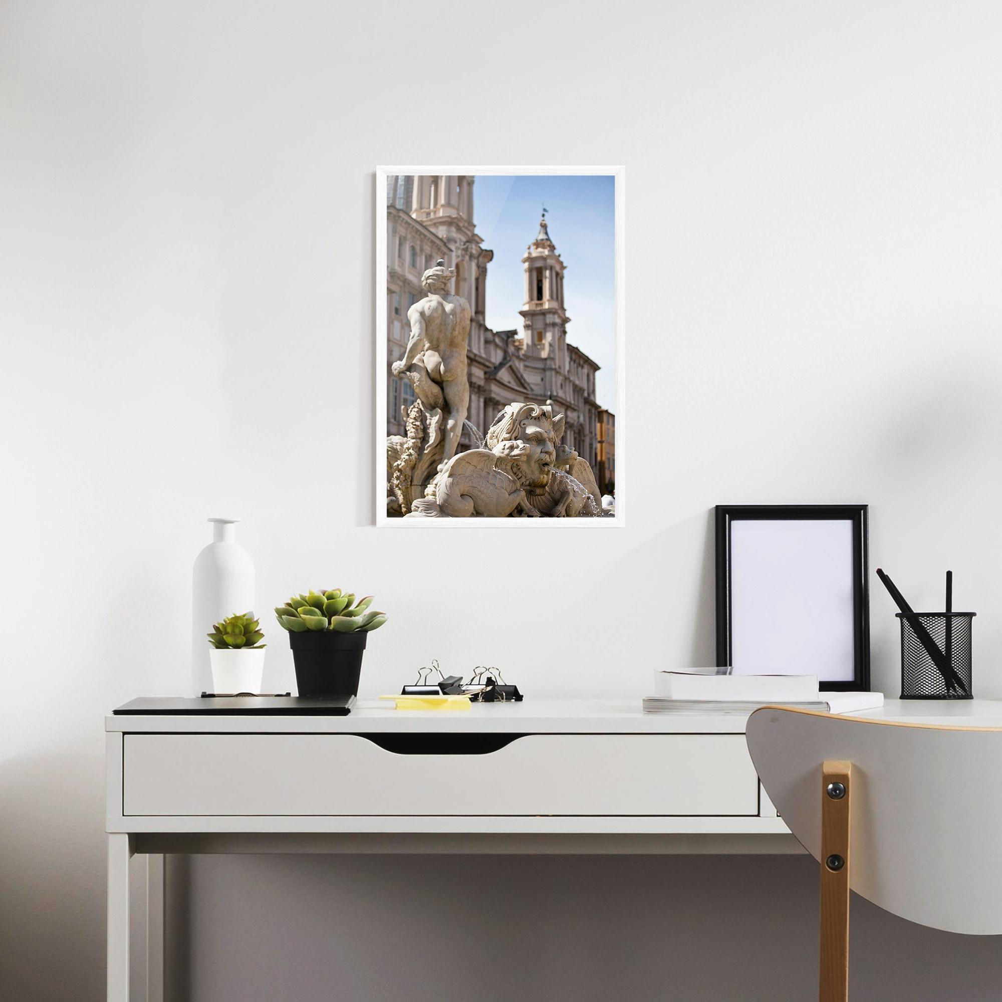 Gerahmte Poster Baroque Statue Italy mockup 7