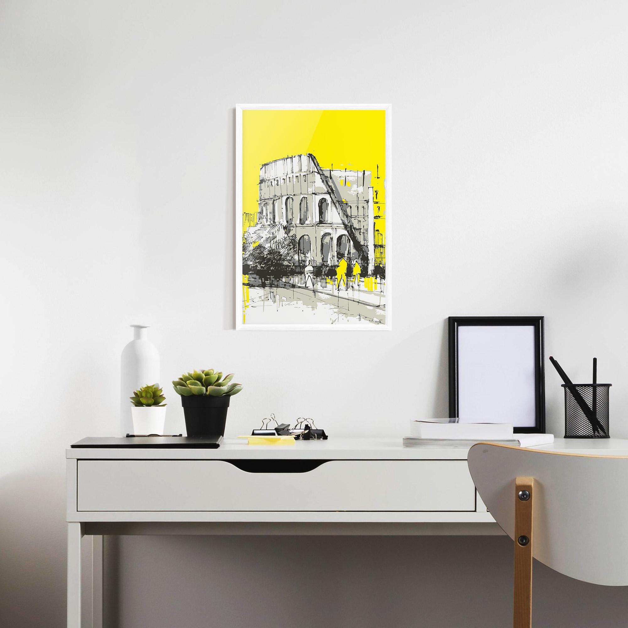 Gerahmte Poster Yellow Colosseum mockup 7