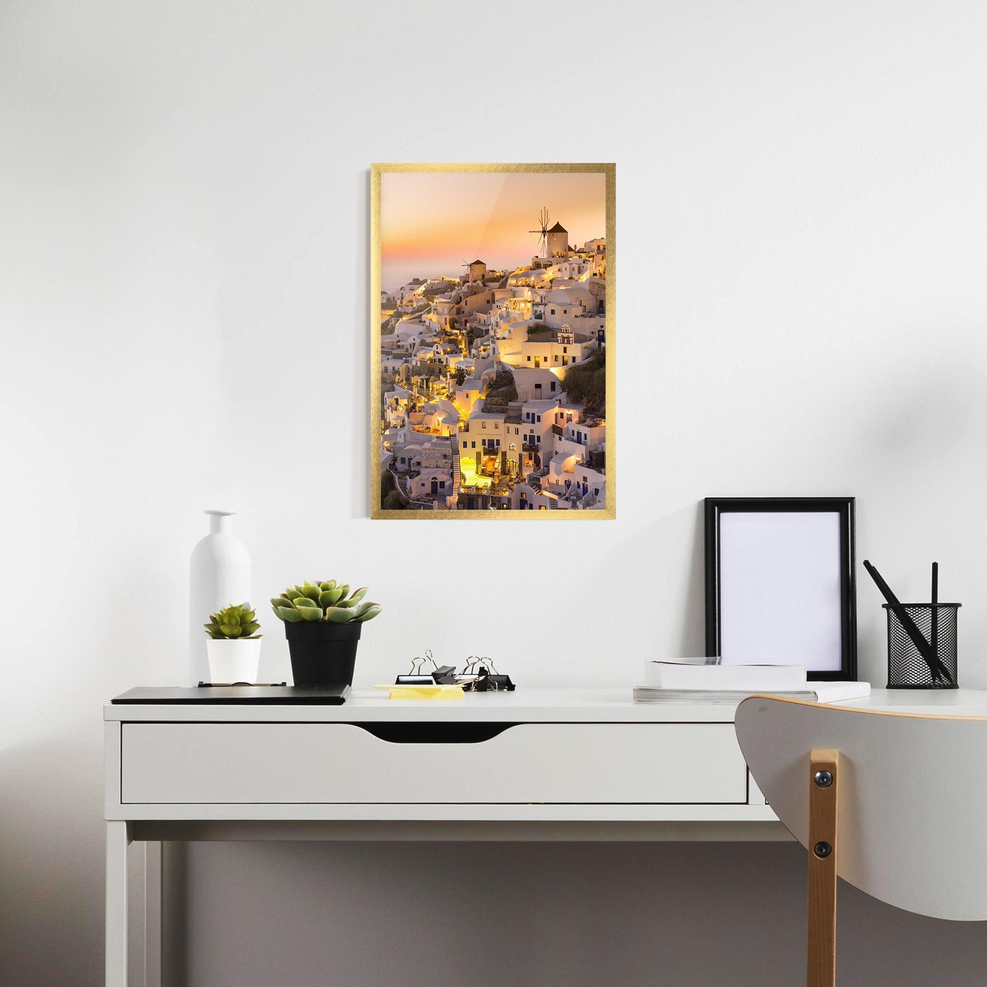 Gerahmte Poster Santorini Greece mockup 7