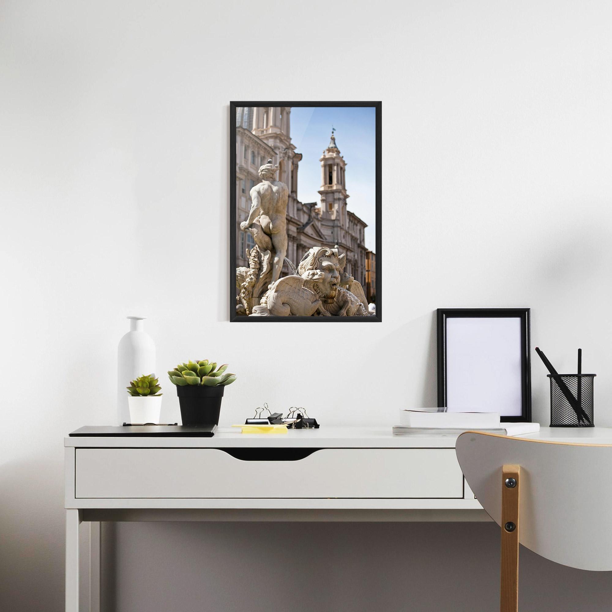 Gerahmte Poster Baroque Statue Italy mockup 7