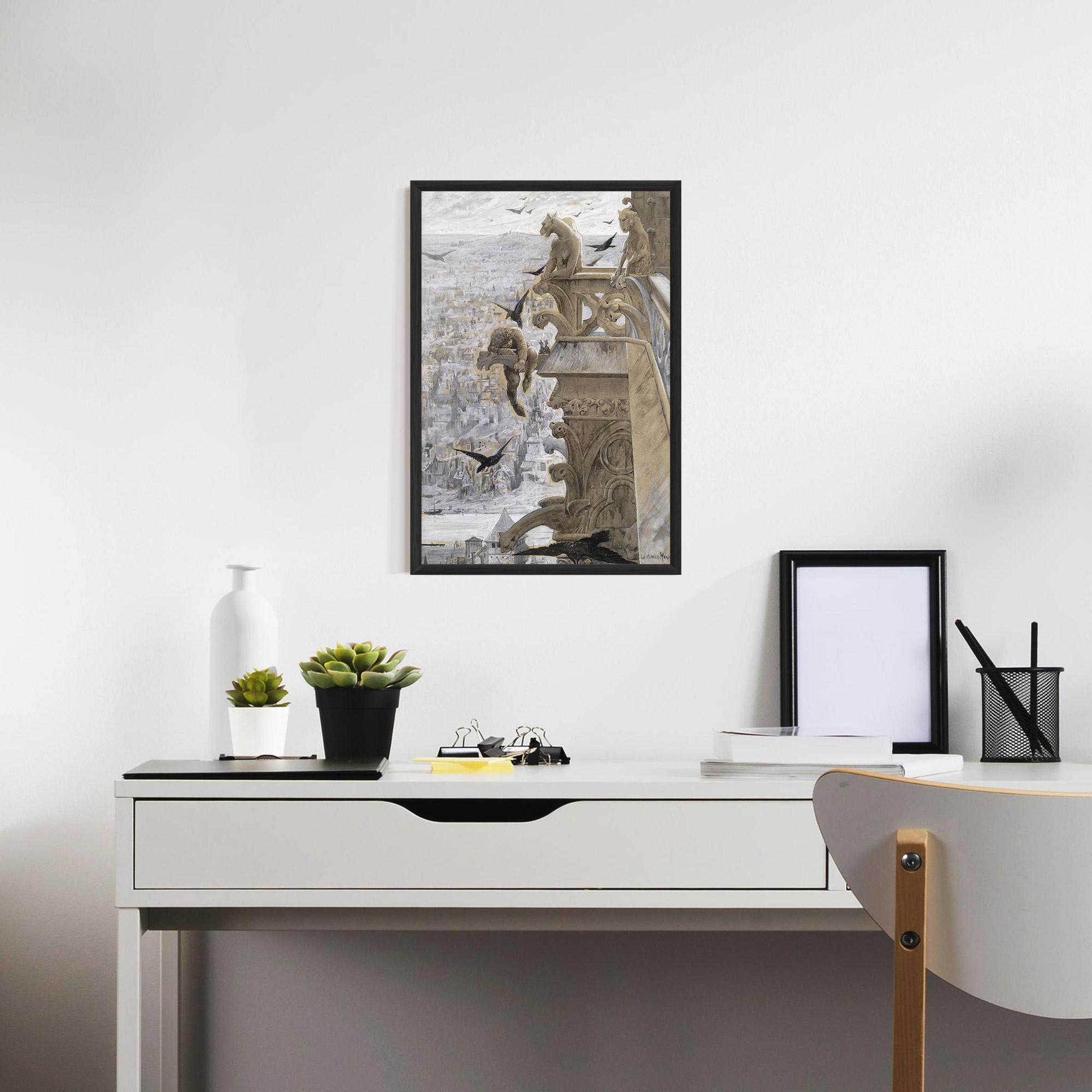 Gerahmte Poster Notre Dame mockup 7