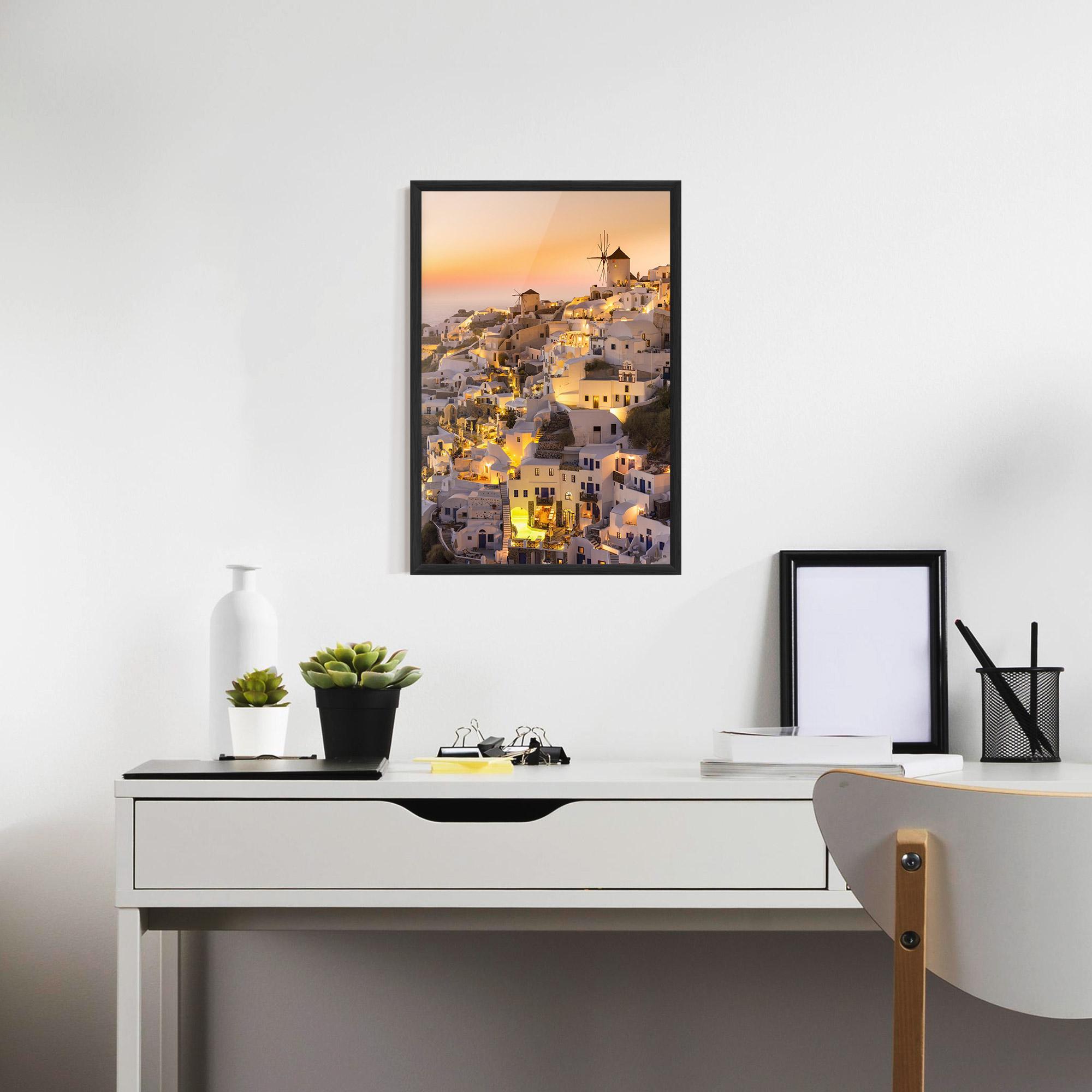 Gerahmte Poster Santorini Greece mockup 7