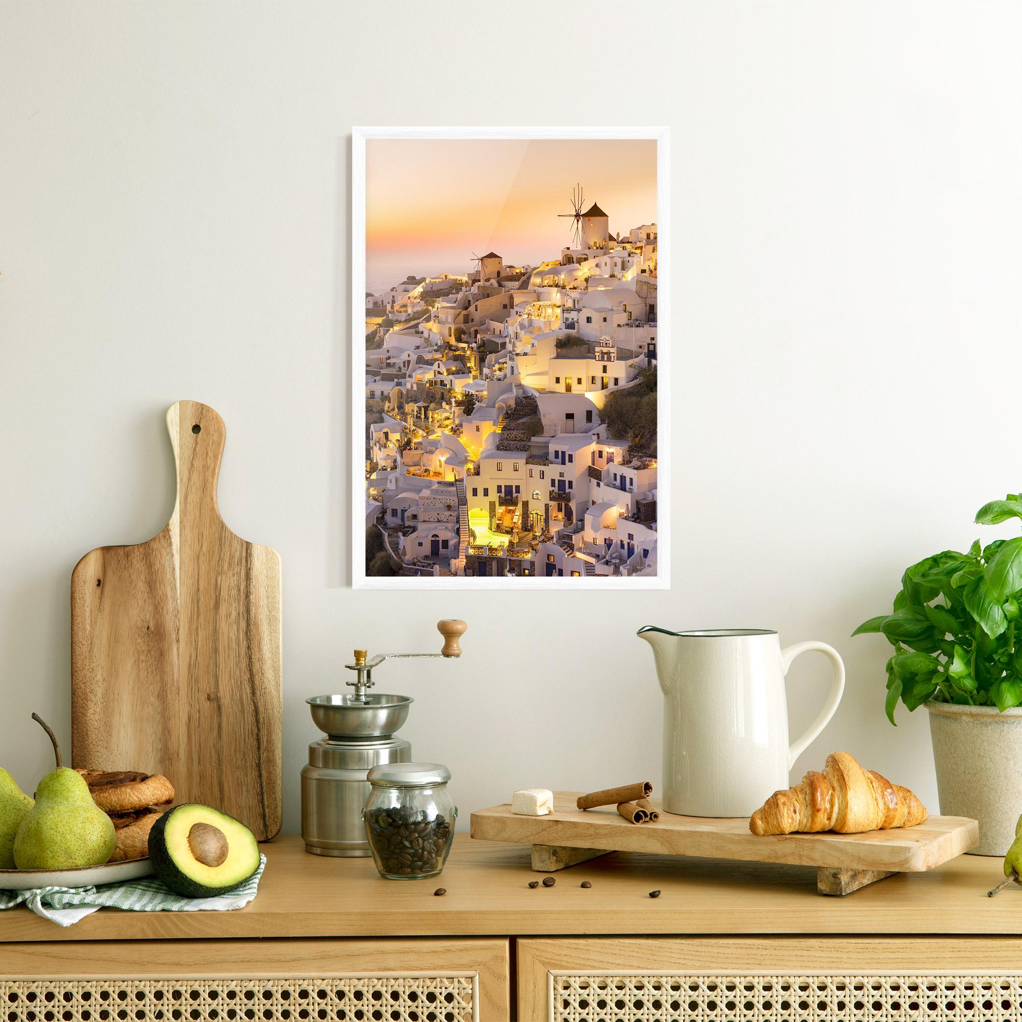 Gerahmte Poster Santorini Greece mockup 8