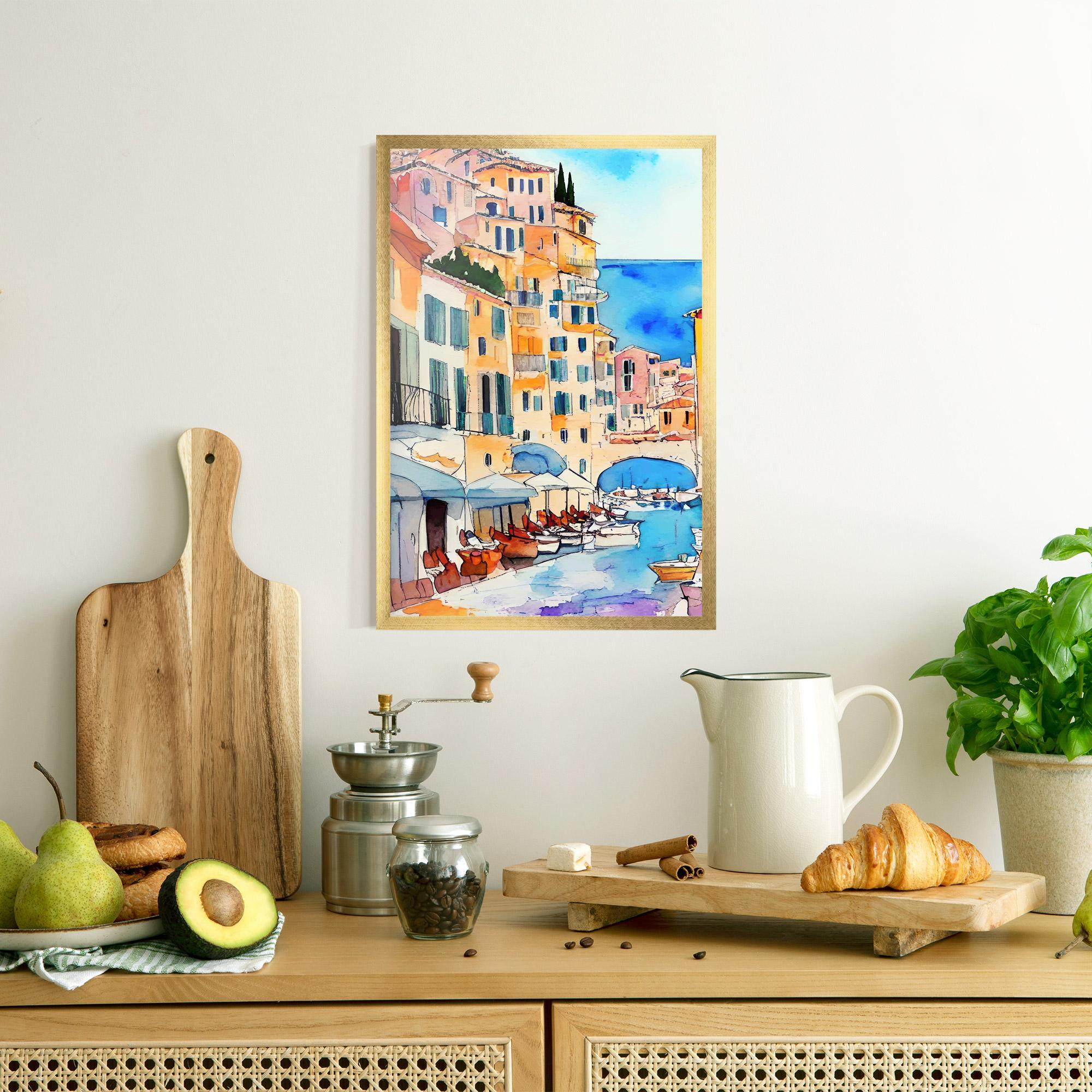 Gerahmte Poster France Watercolor mockup 8