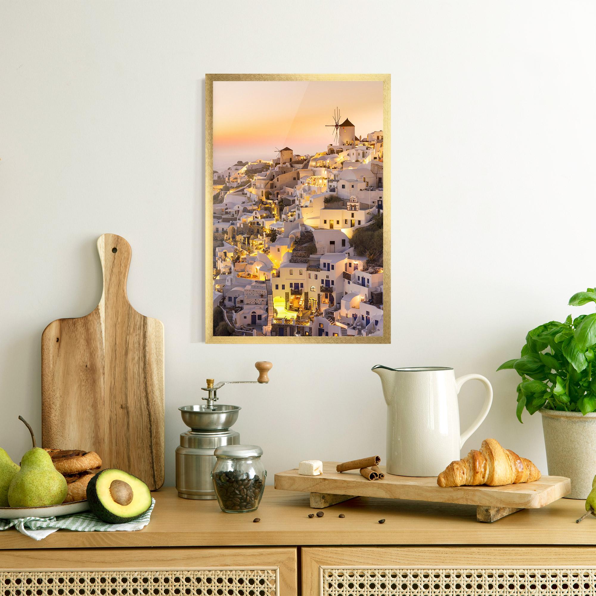 Gerahmte Poster Santorini Greece mockup 8