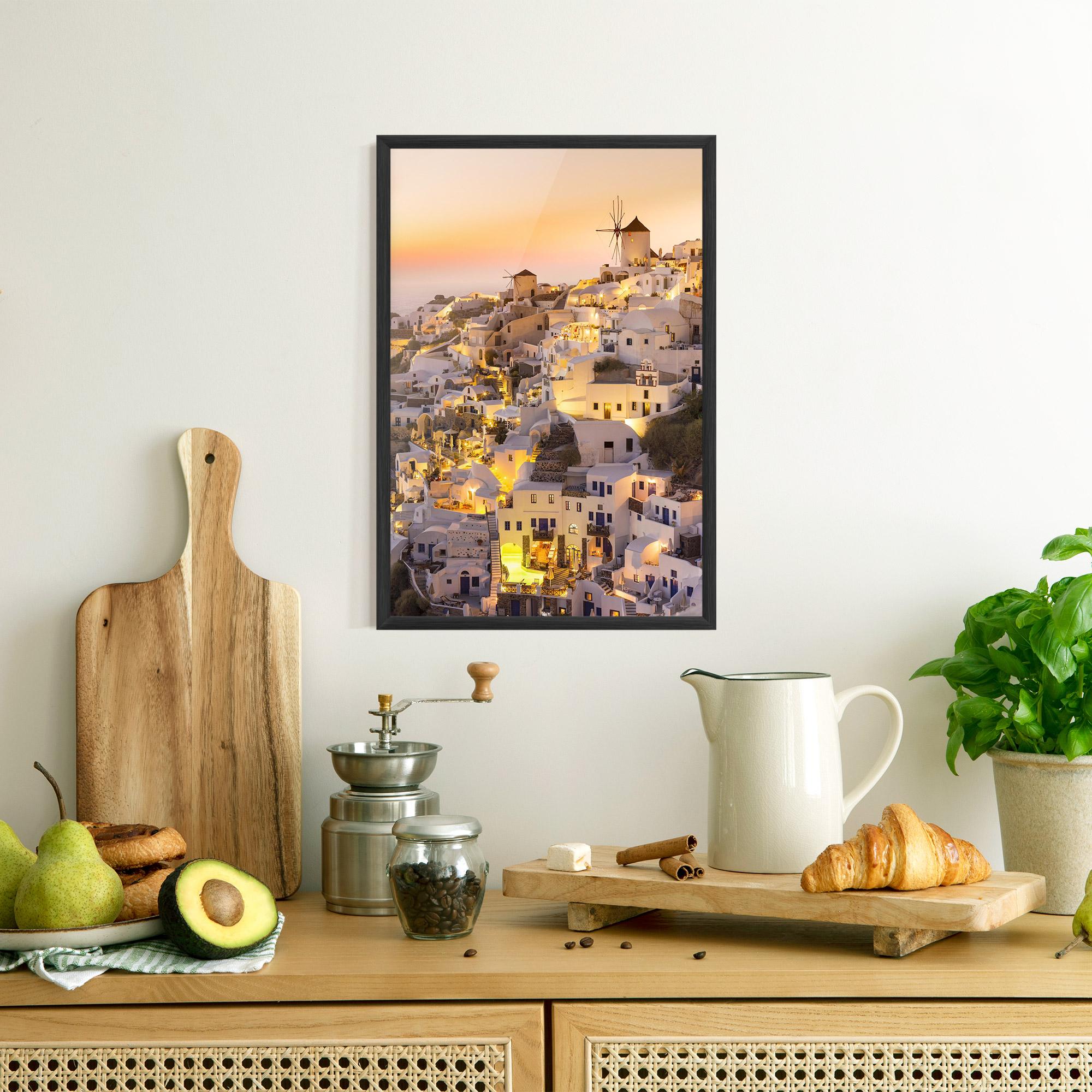 Gerahmte Poster Santorini Greece mockup 8