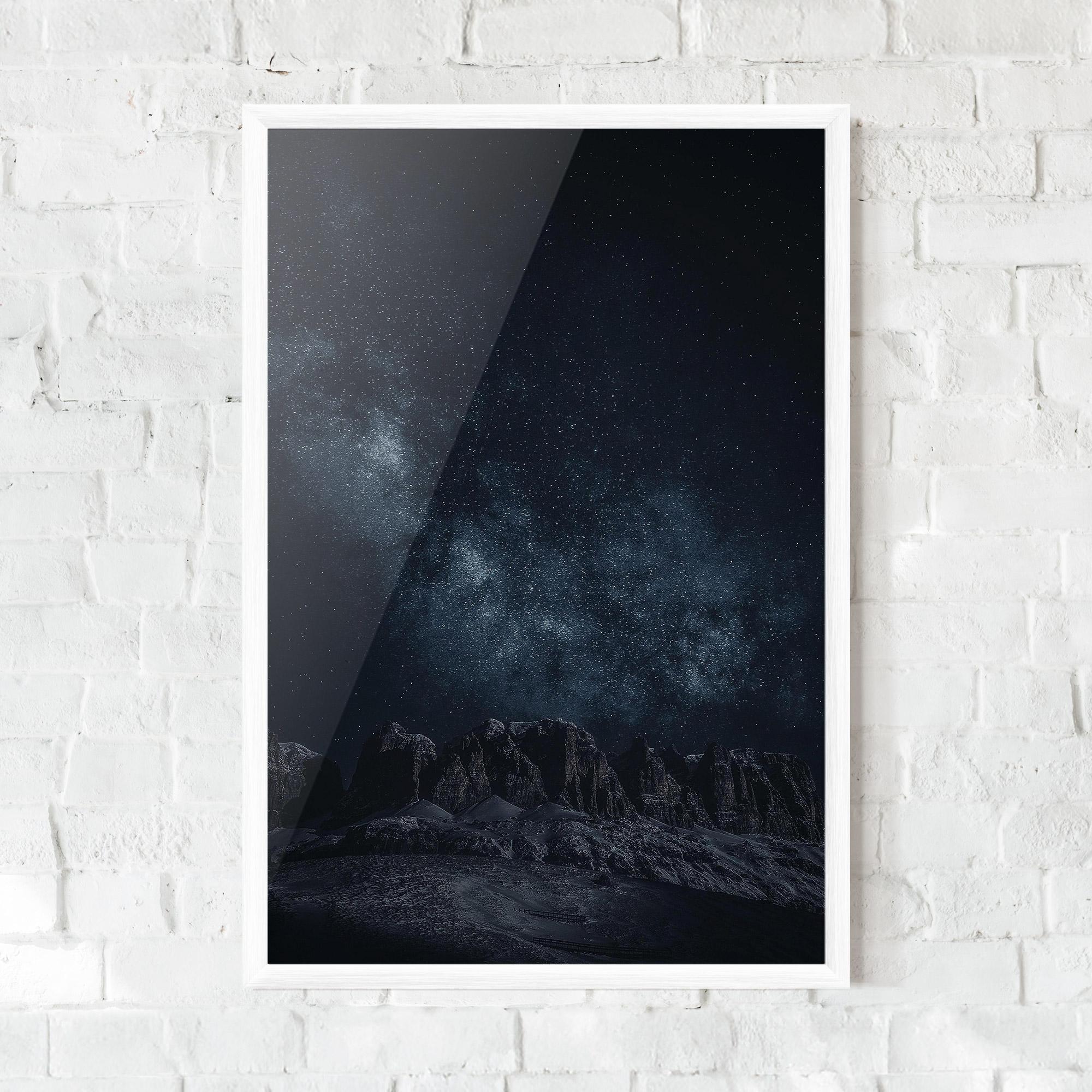 Gerahmte Poster Galactic Sky mockup 0