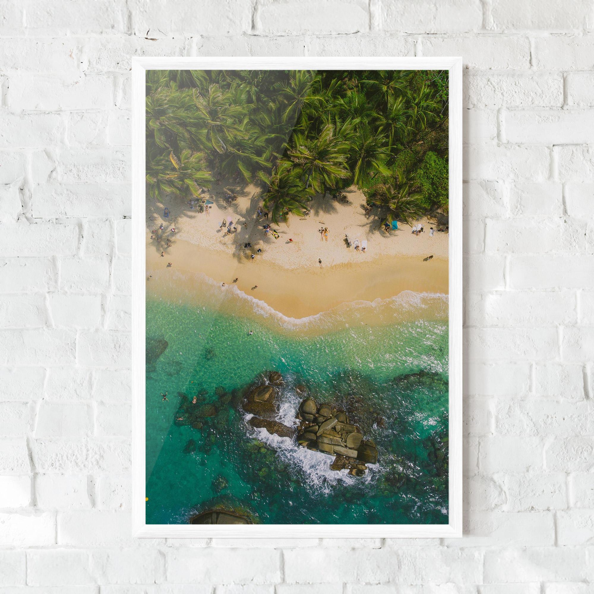 Gerahmte Poster Jungle Beach mockup 0