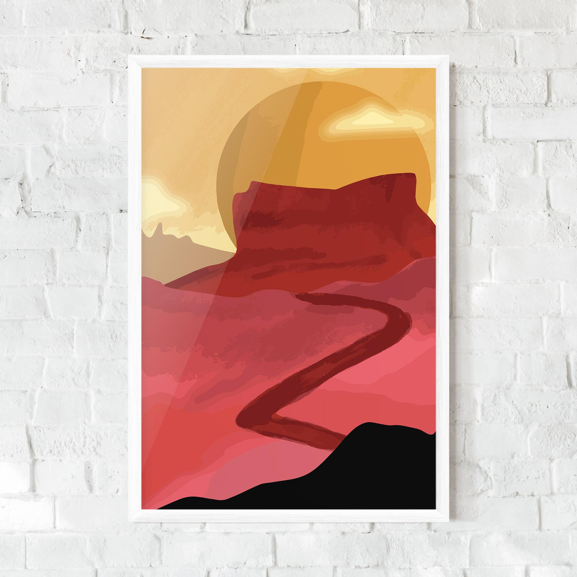 Gerahmte Poster Mars Dune mockup 0