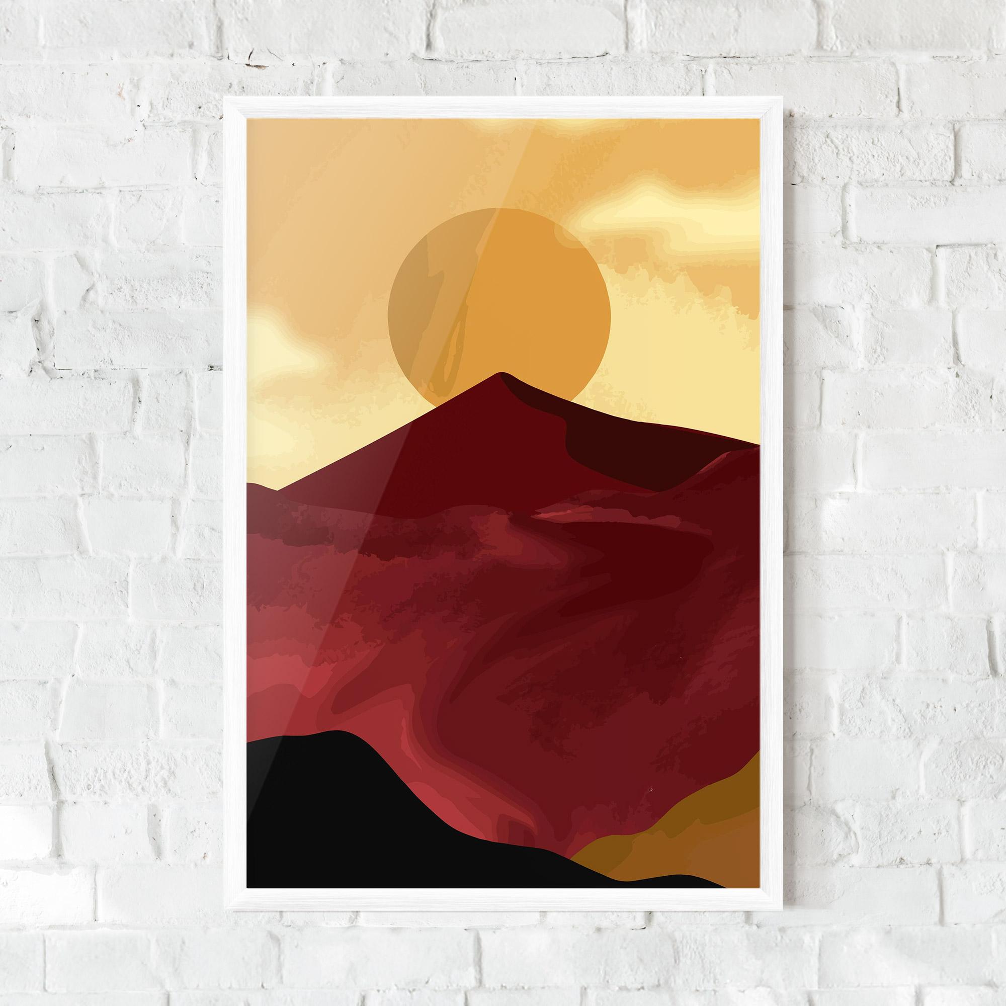 Gerahmte Poster Mars Dune1 mockup 0