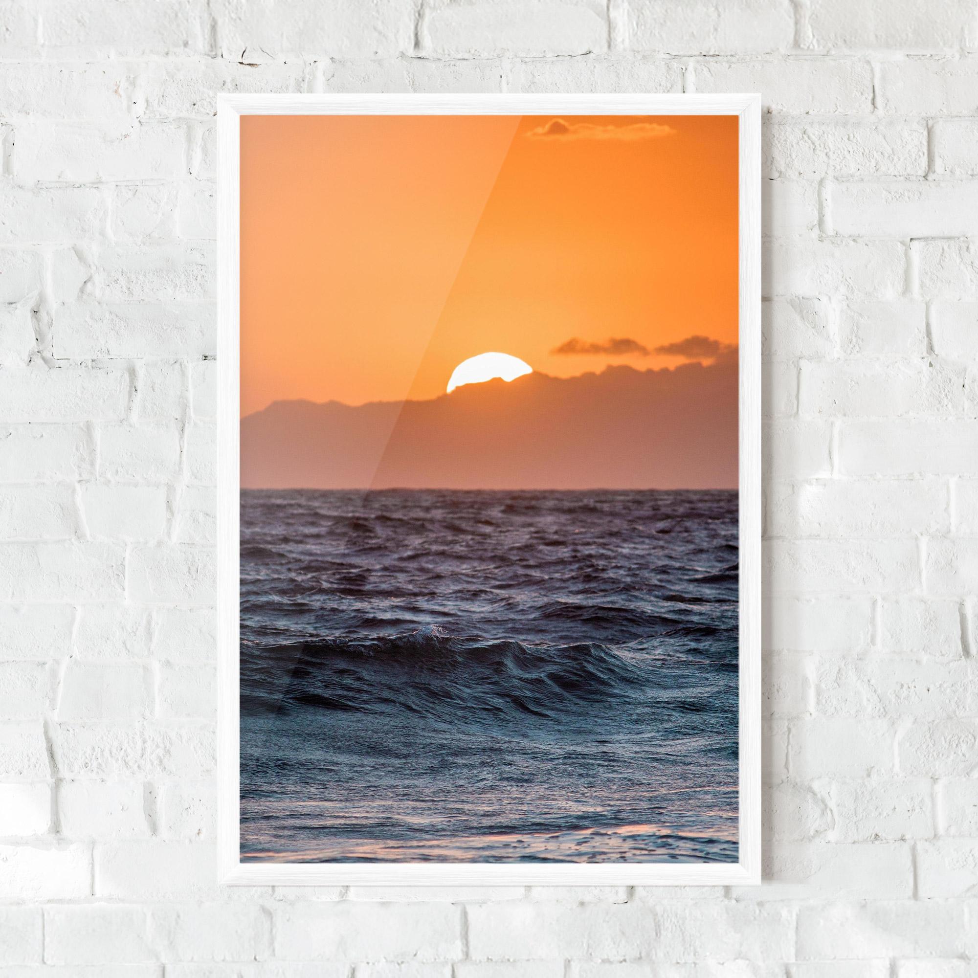 Gerahmte Poster Morning Waves mockup 0