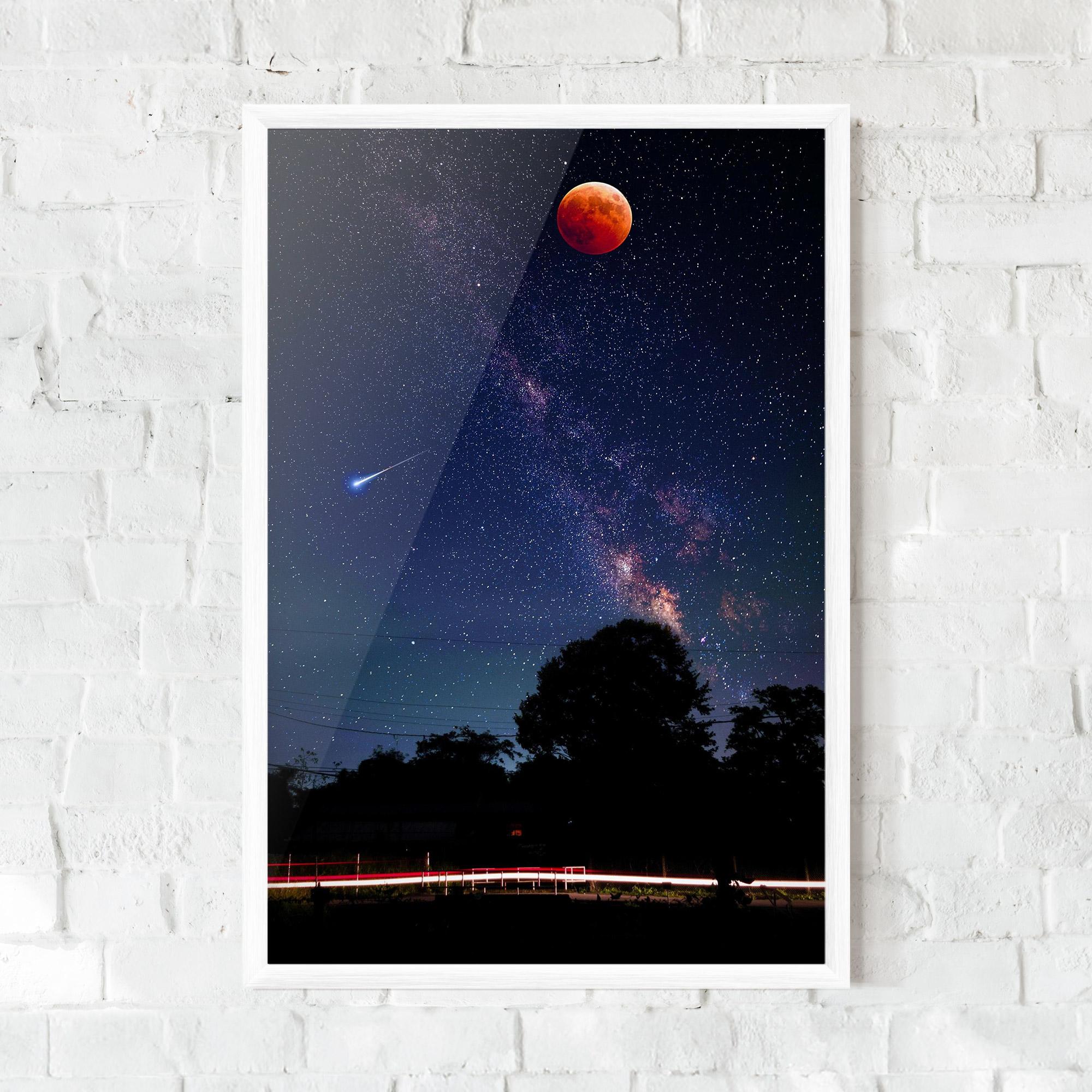 Gerahmte Poster Red Moon mockup 0