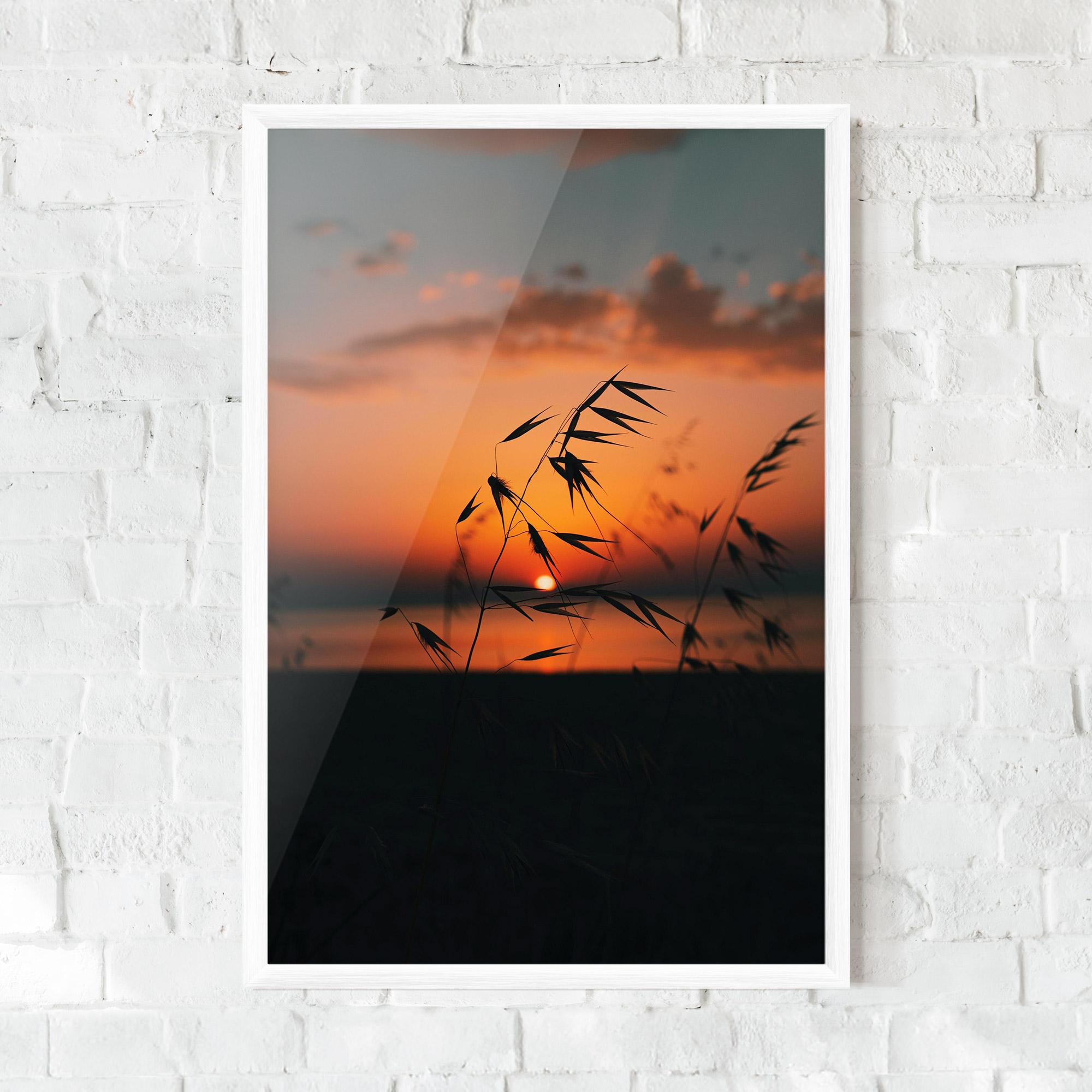 Gerahmte Poster Small Leaves Sunset mockup 0
