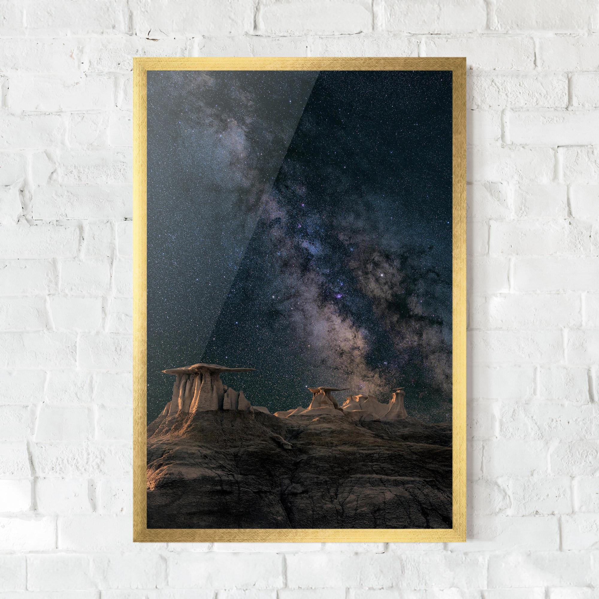 Gerahmte Poster Abstract Colourful Sky mockup 0