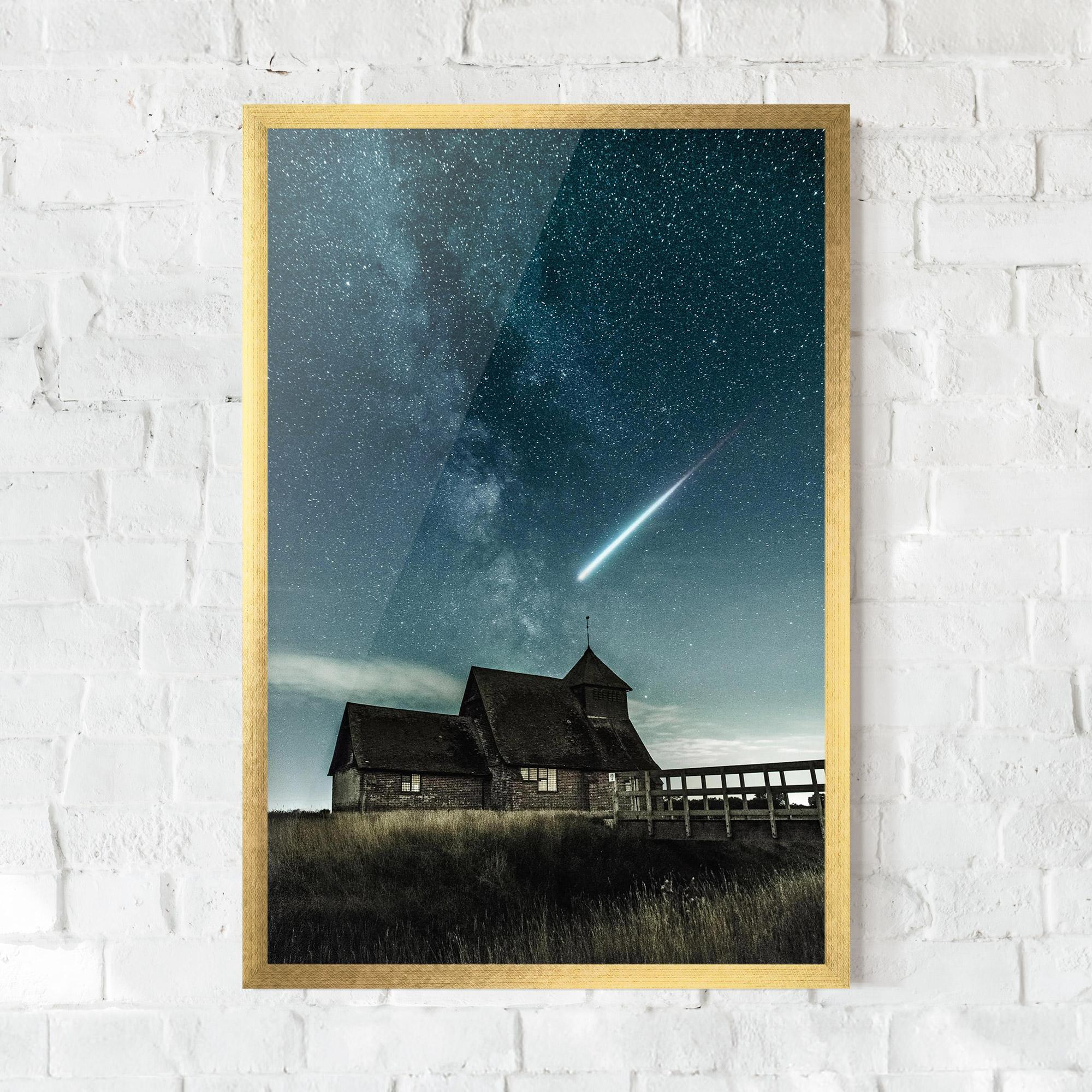 Gerahmte Poster Falling Star mockup 0