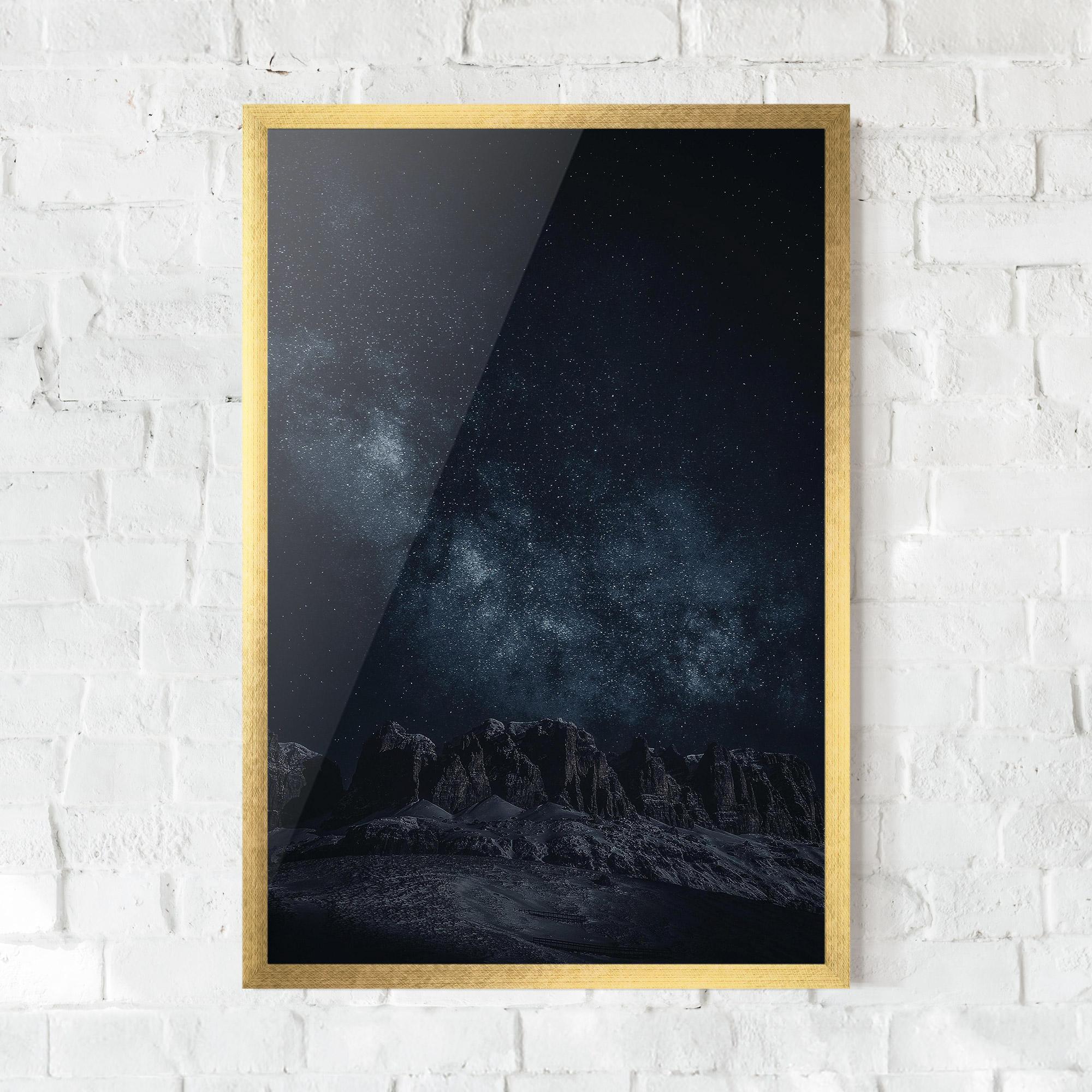 Gerahmte Poster Galactic Sky mockup 0