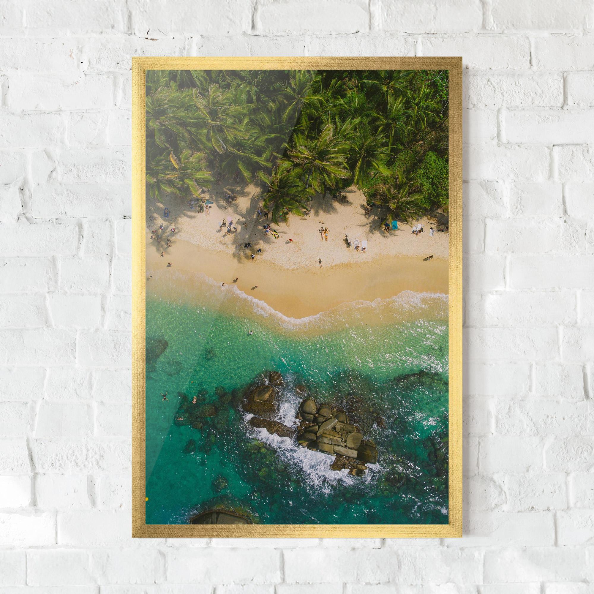 Gerahmte Poster Jungle Beach mockup 0