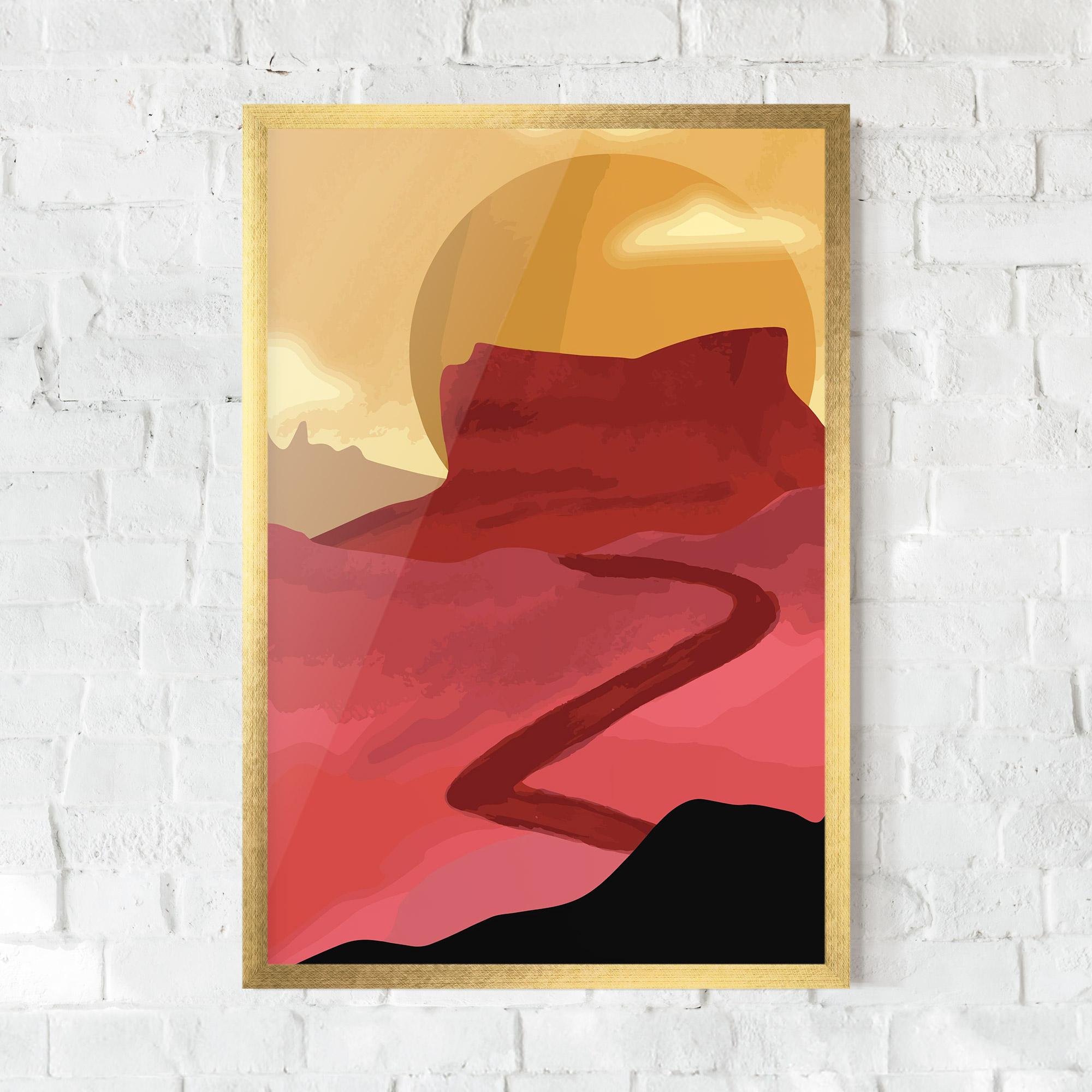 Gerahmte Poster Mars Dune mockup 0