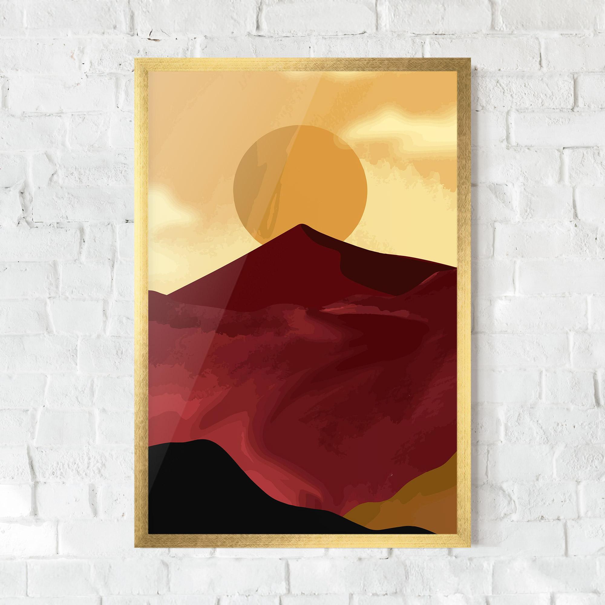 Gerahmte Poster Mars Dune1 mockup 0