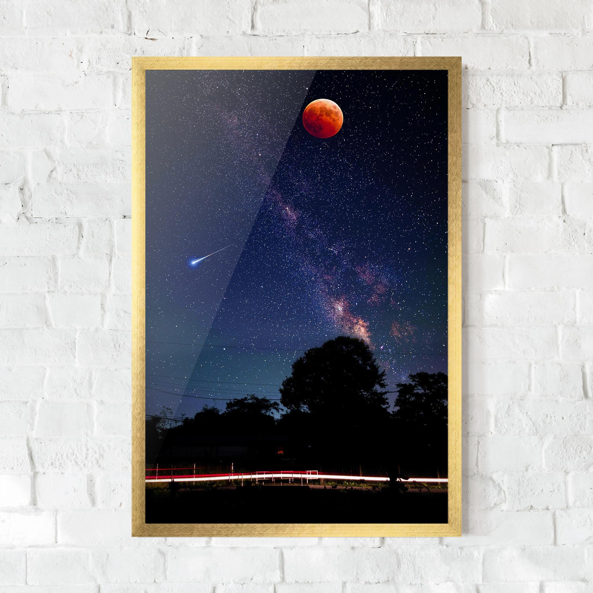 Gerahmte Poster Red Moon mockup 0