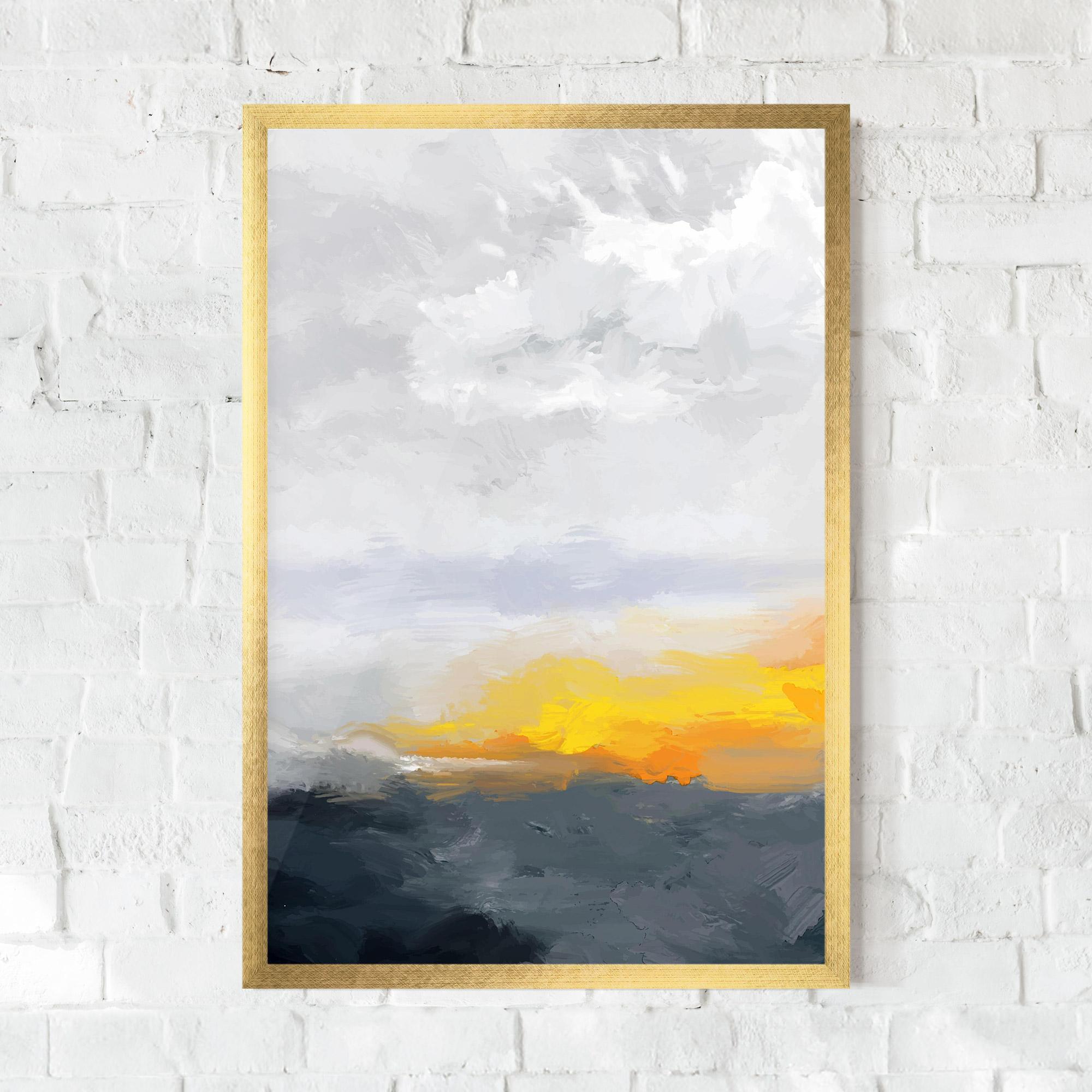 Gerahmte Poster Sunset Light Art mockup 0