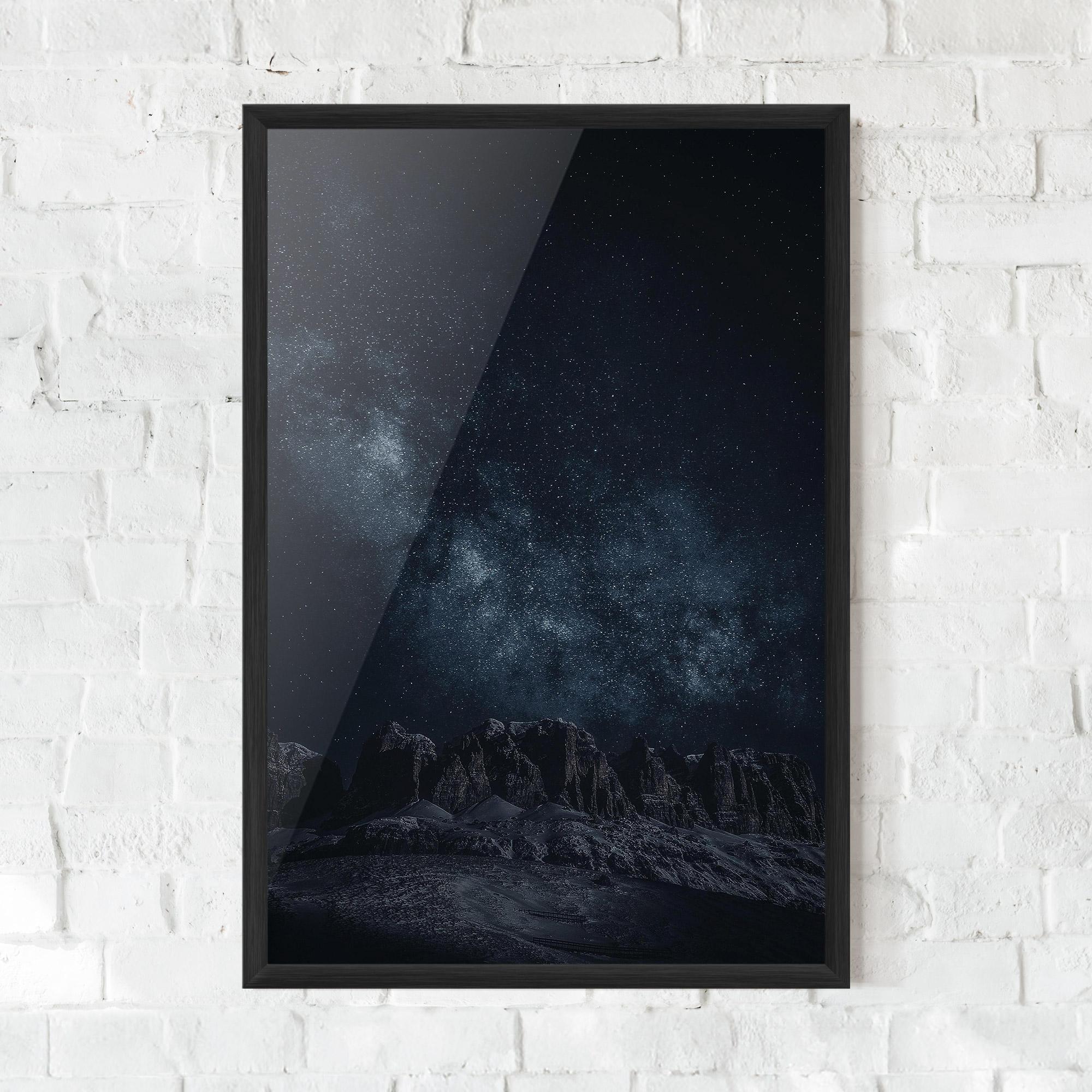 Gerahmte Poster Galactic Sky mockup 0
