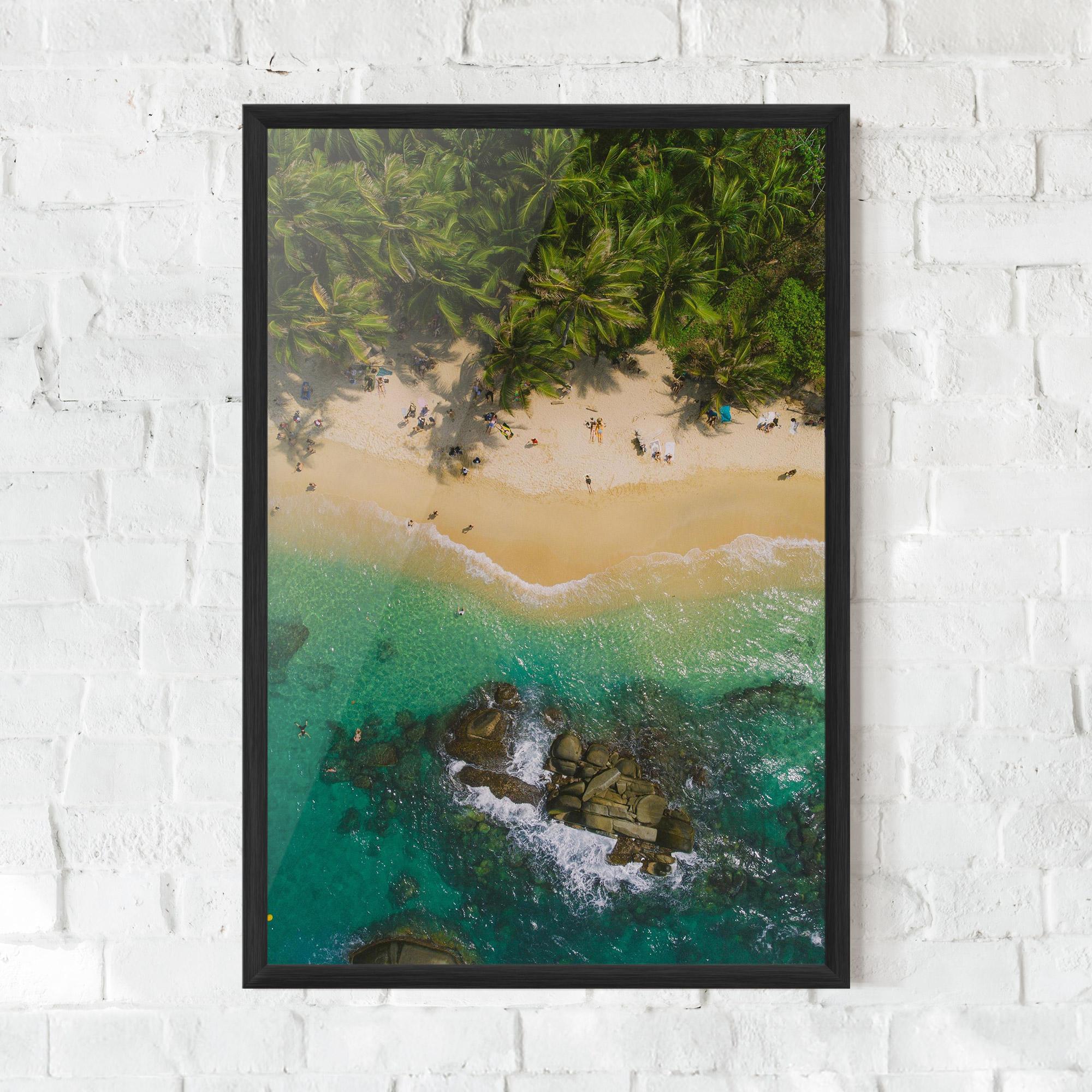 Gerahmte Poster Jungle Beach mockup 0