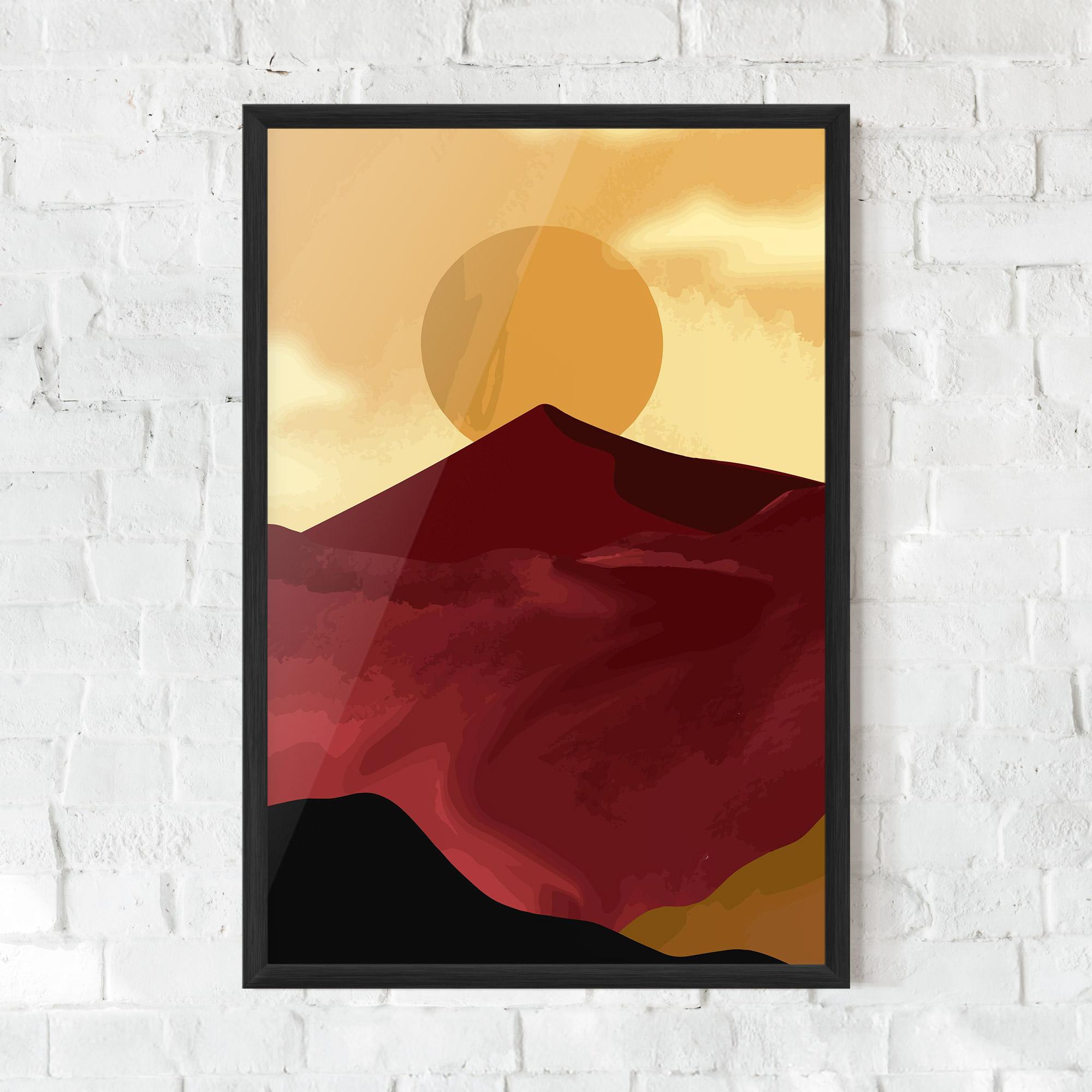 Gerahmte Poster Mars Dune1 mockup 0