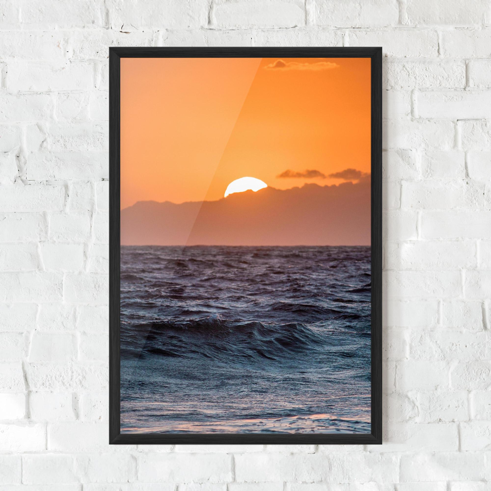 Gerahmte Poster Morning Waves mockup 0
